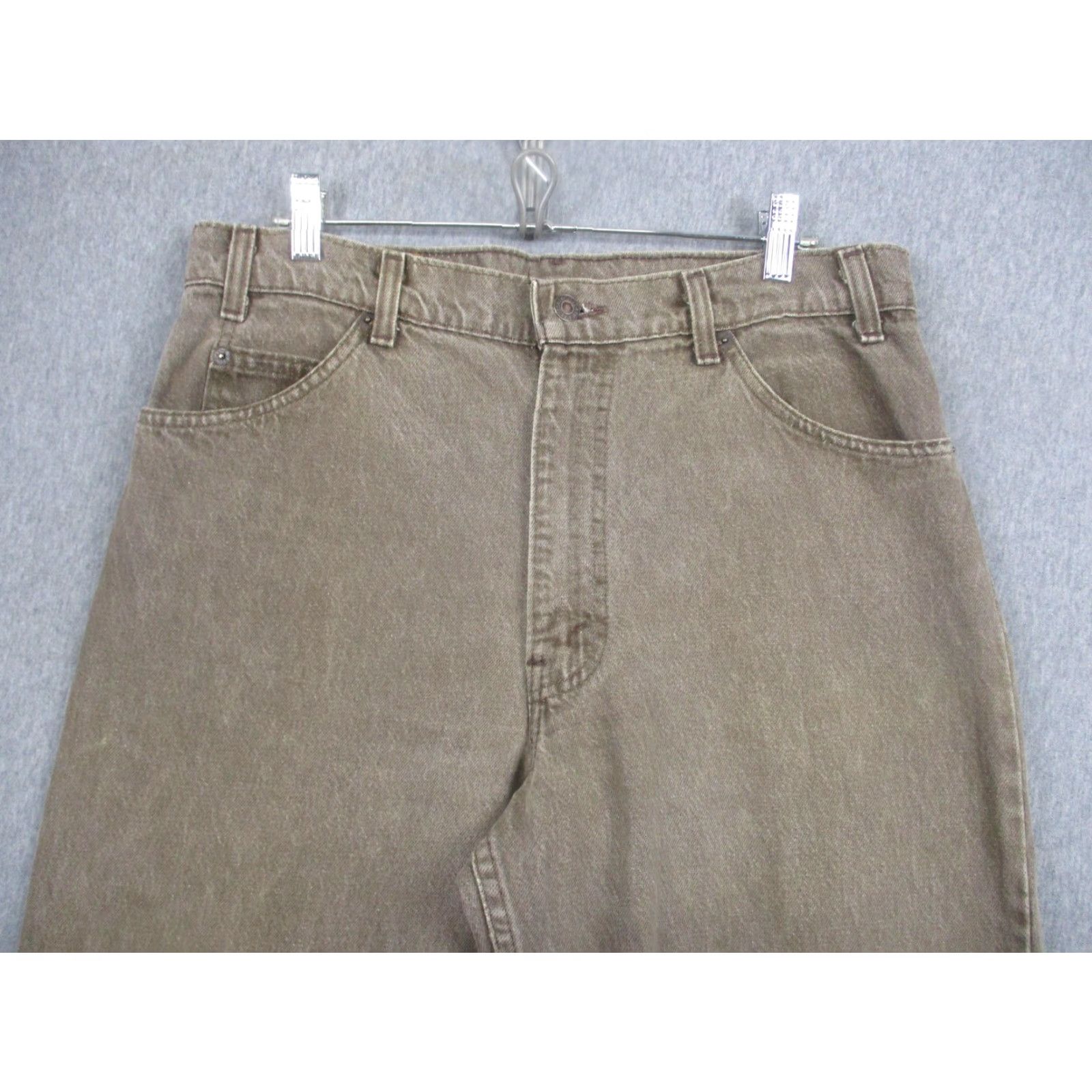 Levi's VINTAGE Levi's 550 Jeans Mens 34x32 Brown Denim Relaxed Tapered Made USA 90s Size US 34 / EU 50 - 2 Thumbnail