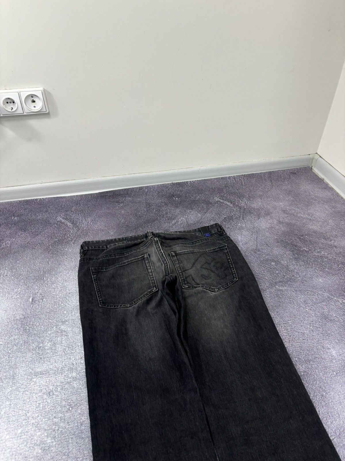 DC Vintage DC 2000s Y2K Faded Black Skate Denim Baggy Jeans Size US 38 / EU 54 - 4 Thumbnail
