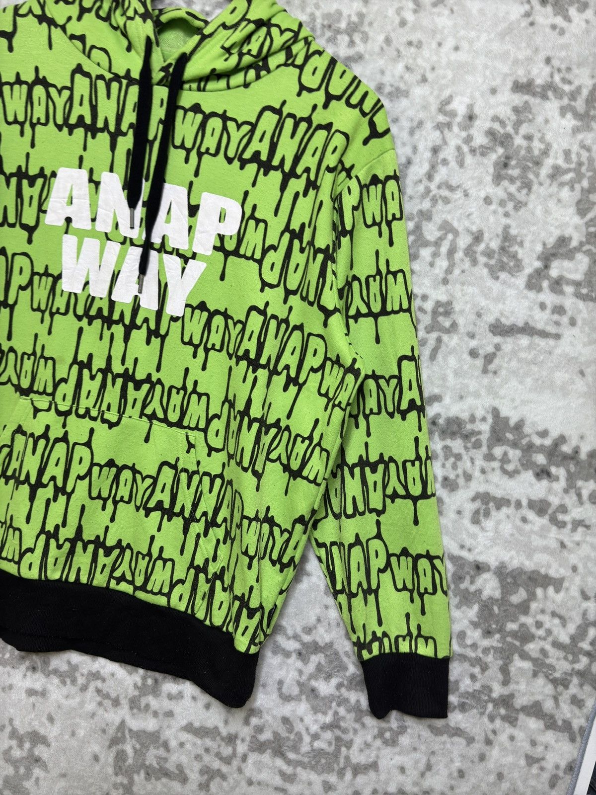Japanese Brand ANAP WAY Hoodie Green full Graphic Sweatshirt Logo Sweater Size US L / EU 52-54 / 3 - 4 Thumbnail