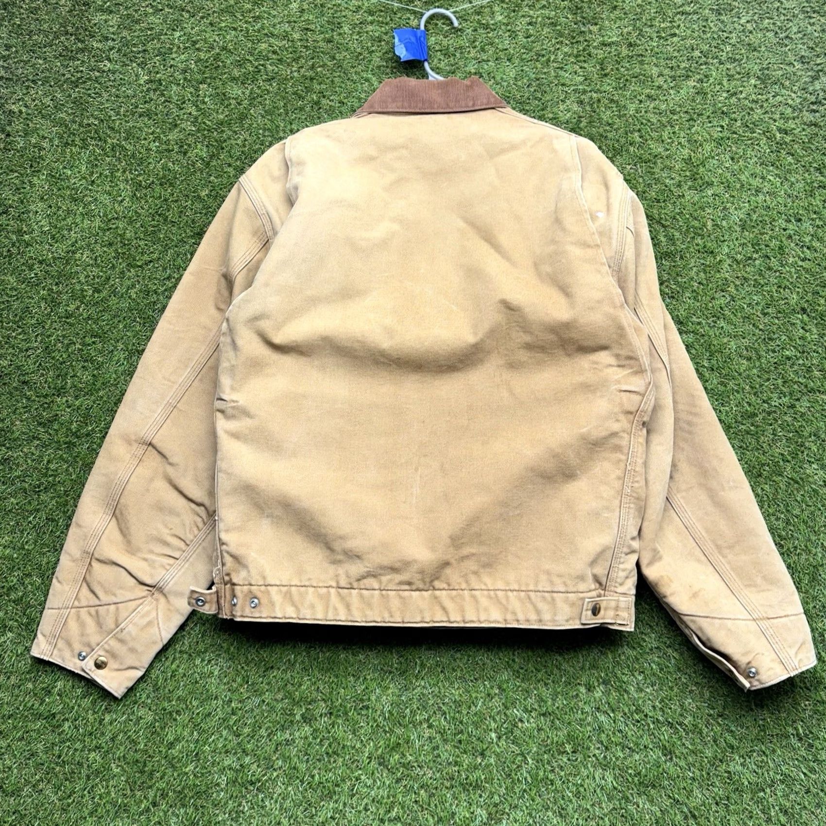 Carhartt VINTAGE Carhartt J01 Detroit BRN Canvas Lined Workwear Jacket Mens 46 Tall J97 USA Y2K Distressed Heritage Wool? Size US S / EU 44-46 / 1 - 2 Thumbnail