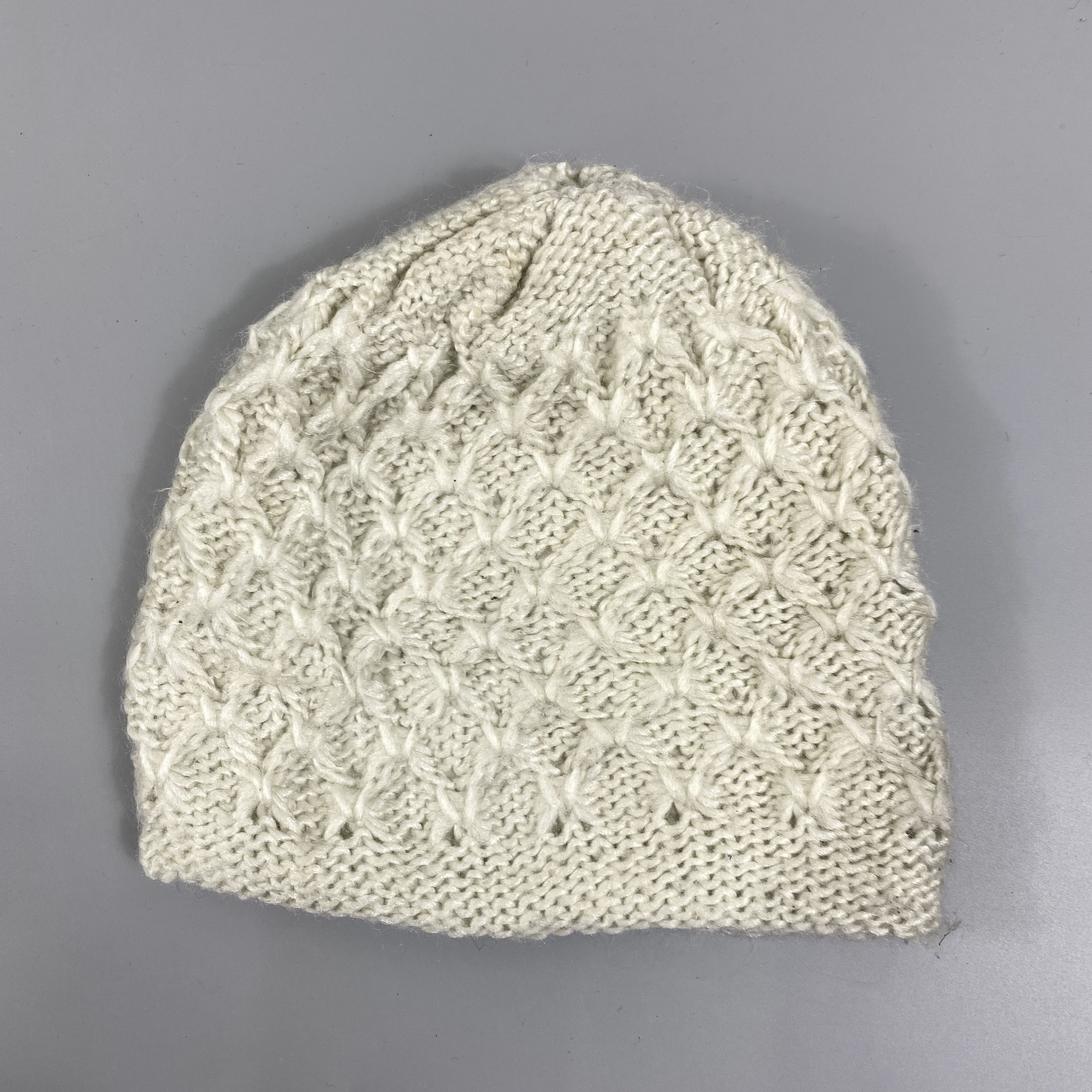 Japanese Brand Knitted White Snow Cap Beanie Hat -BN1102 Size ONE SIZE - 7 Thumbnail