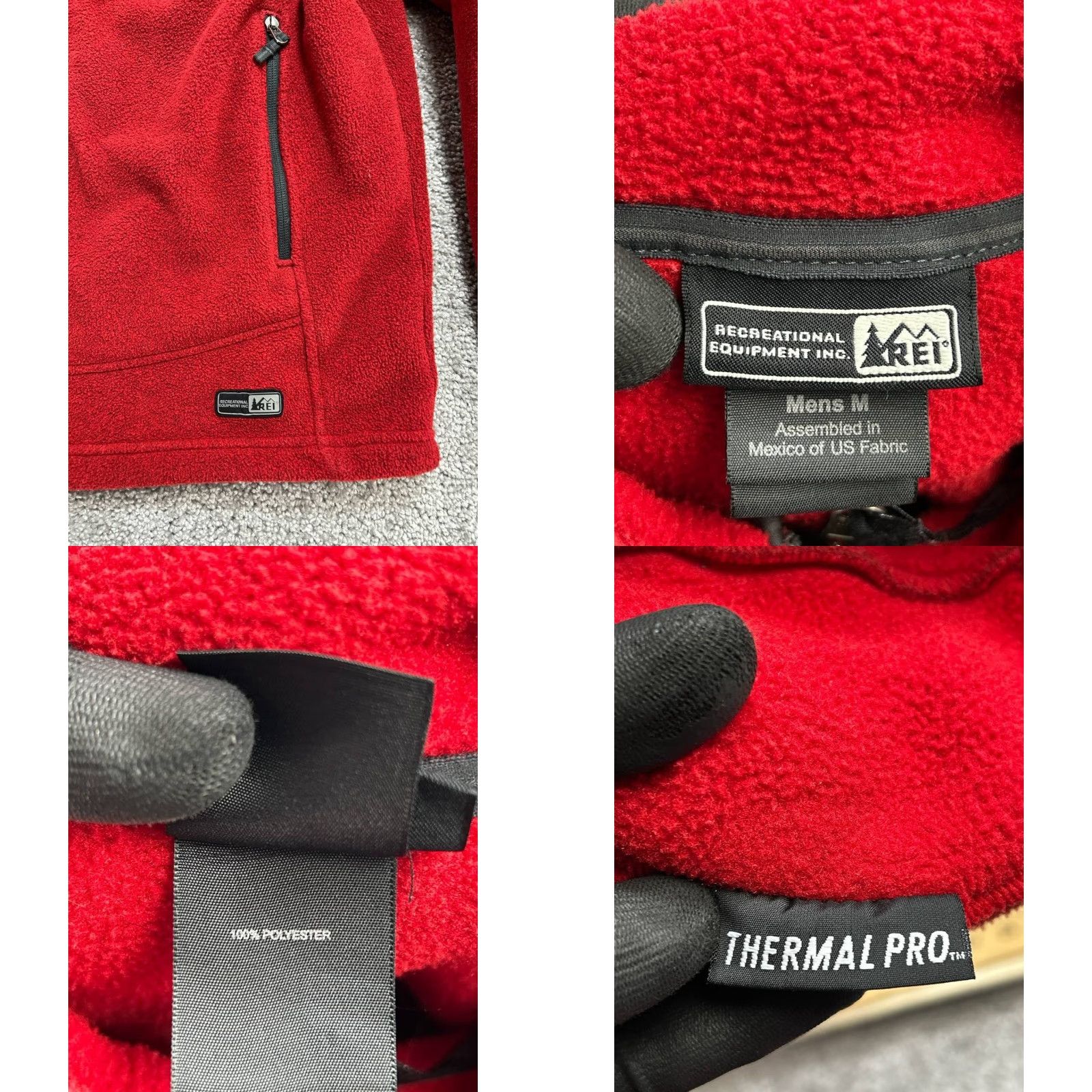Vintage REI Co Op Jacket Mens Medium Red Fleece Full Zip Thermal Pro Hiking Athleisure Size US M / EU 48-50 / 2 - 8 Thumbnail