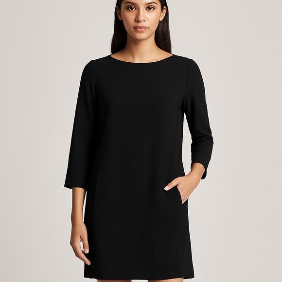 Vince Vince Black 3/4 Sleeve Shift Dress Women’s Size 4 Size S / US 4 / IT 40 - 1 Thumbnail