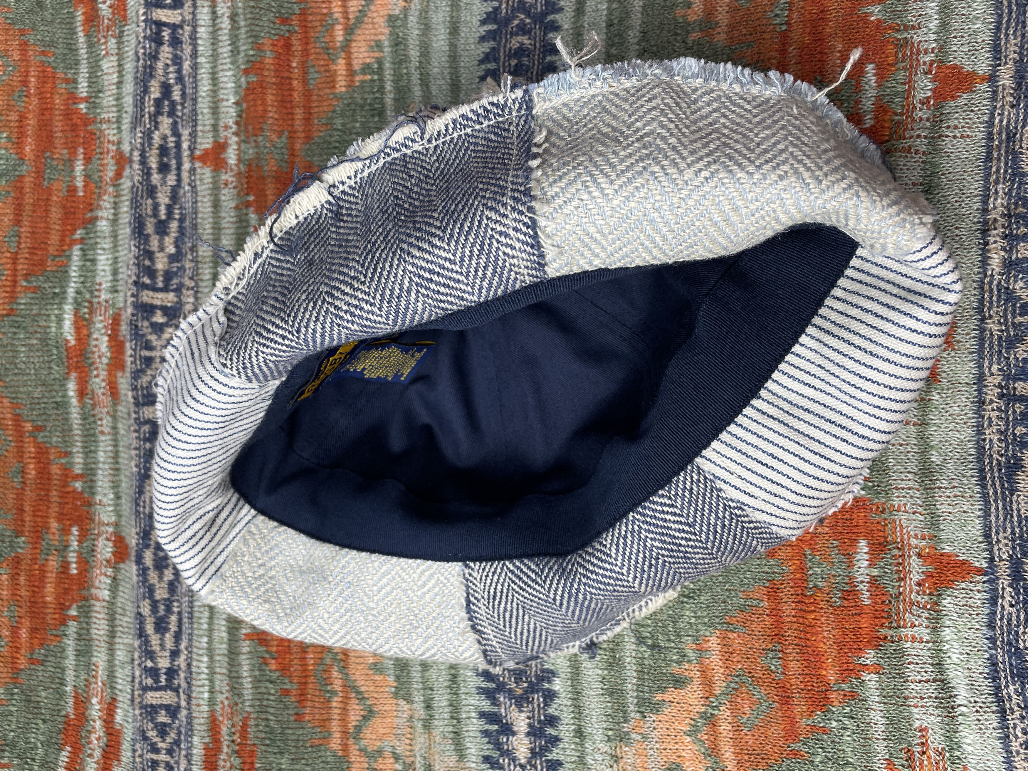 Ralph Lauren × Rugby Ralph Lauren Ralph Lauren Rugby Silk and Linen Patchwork Fisherman's Hat Size ONE SIZE - 7 Thumbnail
