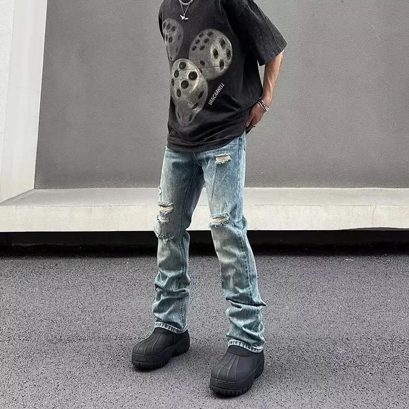 Denime × Japanese Brand × Vintage Blue Wash Slimming Straight-leg Jeans Size US 30 / EU 46 - 1 Thumbnail
