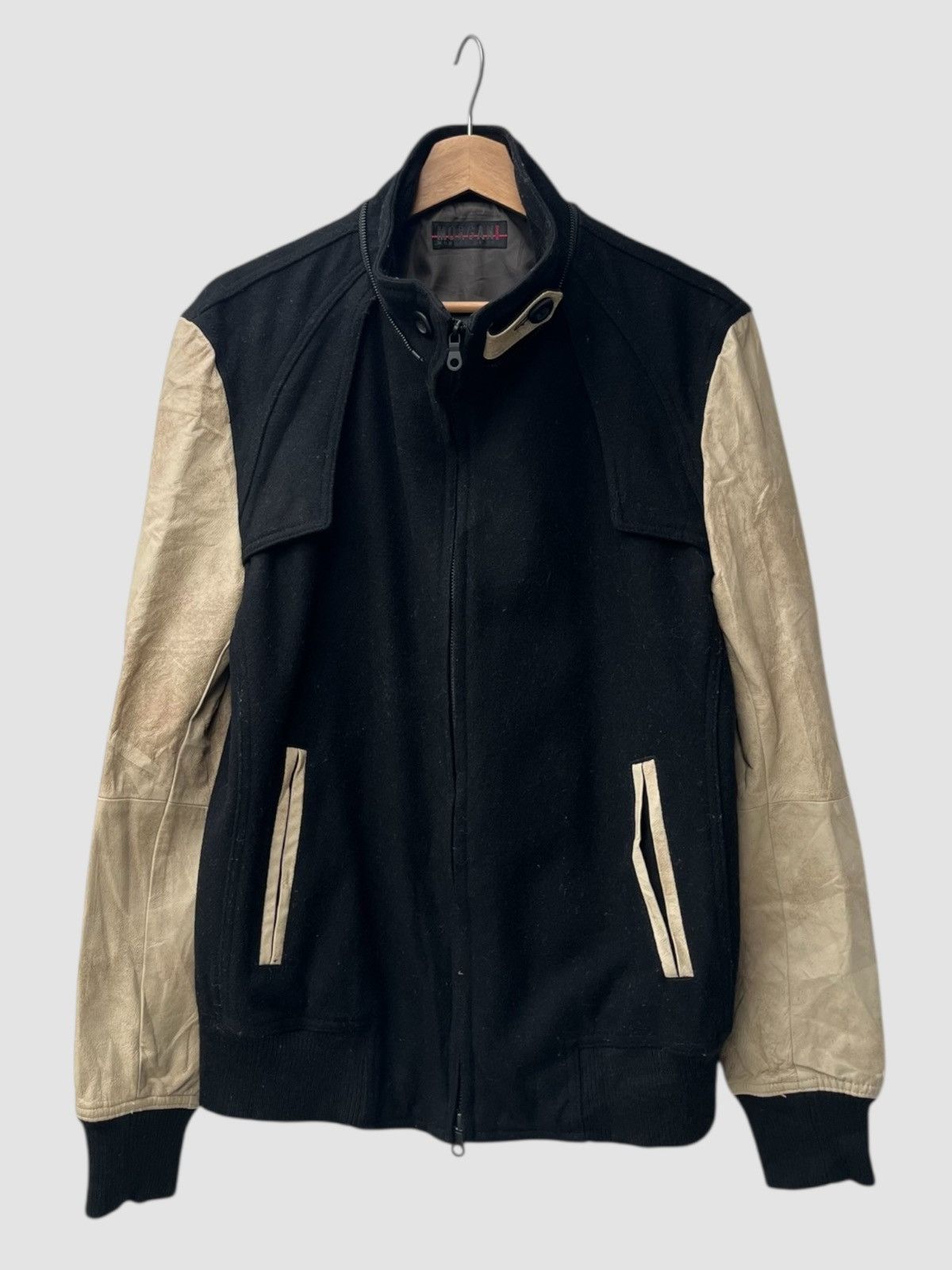 Morgan Homme Morgan de Toi Homme Leather Sleeve Varsity Jacket Size US L / EU 52-54 / 3 - 1 Thumbnail