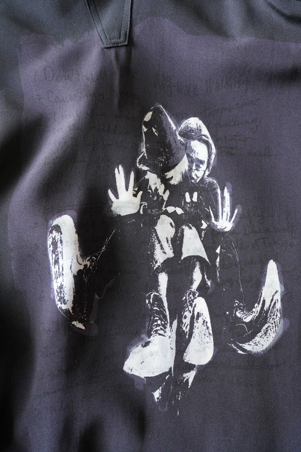 Yohji Yamamoto Yohji Yamamoto 22AW Silk Old Man & Woman Print Jacket 3 Size US L / EU 52-54 / 3 - 3 Thumbnail
