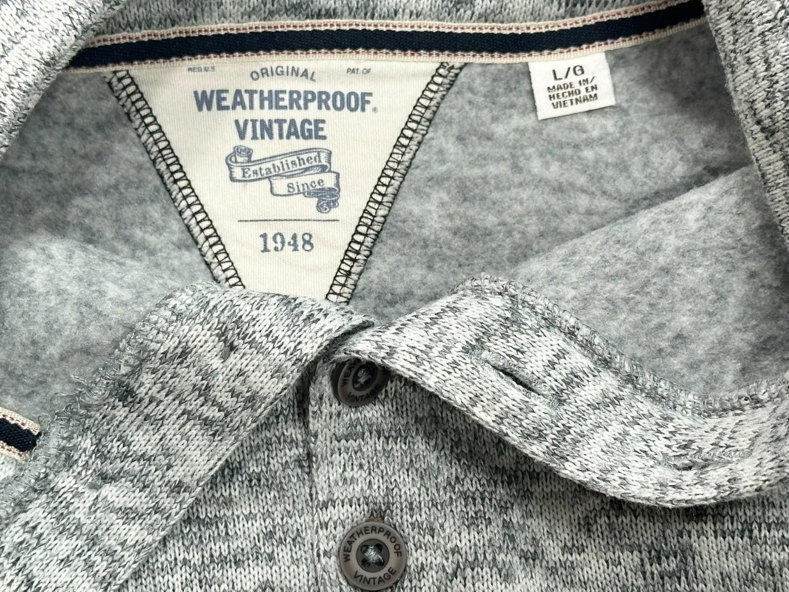 Weatherproof Weatherproof Vintage 1/4 Button Fleece Pullover Mens Gray L Size US L / EU 52-54 / 3 - 7 Thumbnail