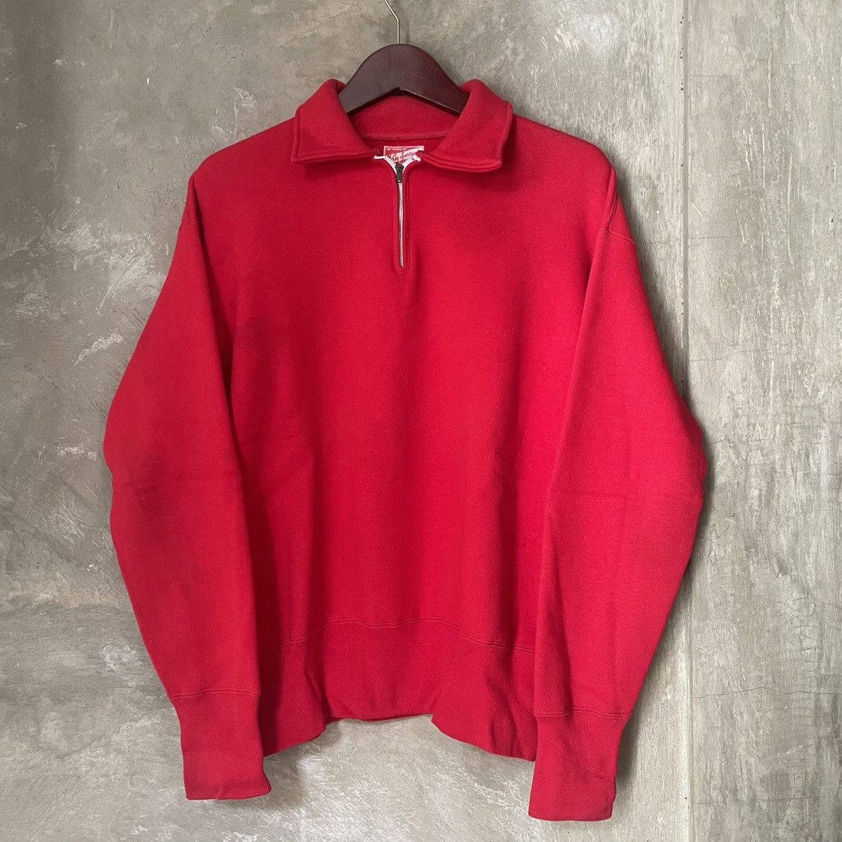 Vintage The Real Mccoy Heavyweight Sweathsirt Half Zip