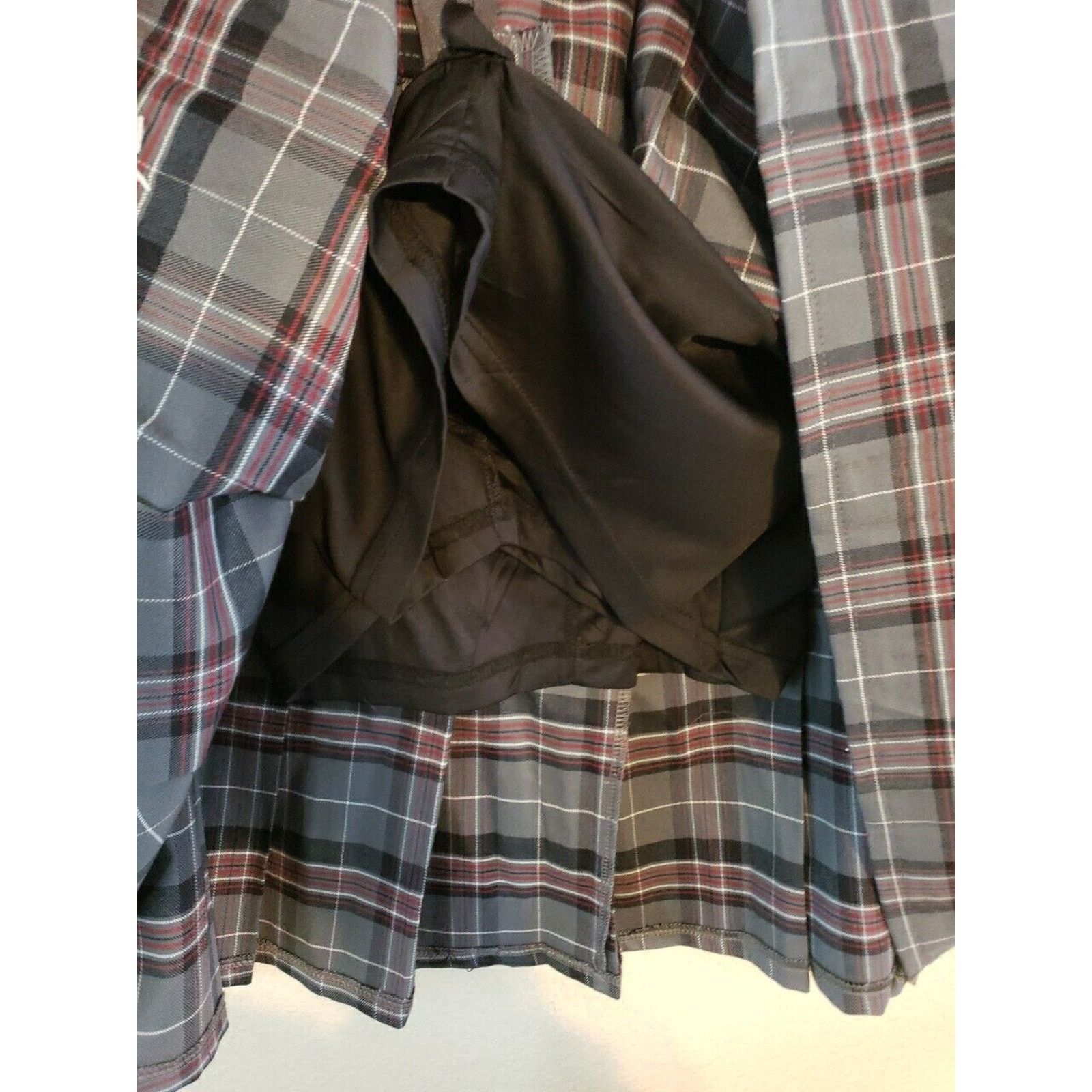 Other Beetlejuice Plaid Skirt Preppy Bugs XL Skort Pleated Goth Size 30" / US 8 / IT 44 - 8 Thumbnail