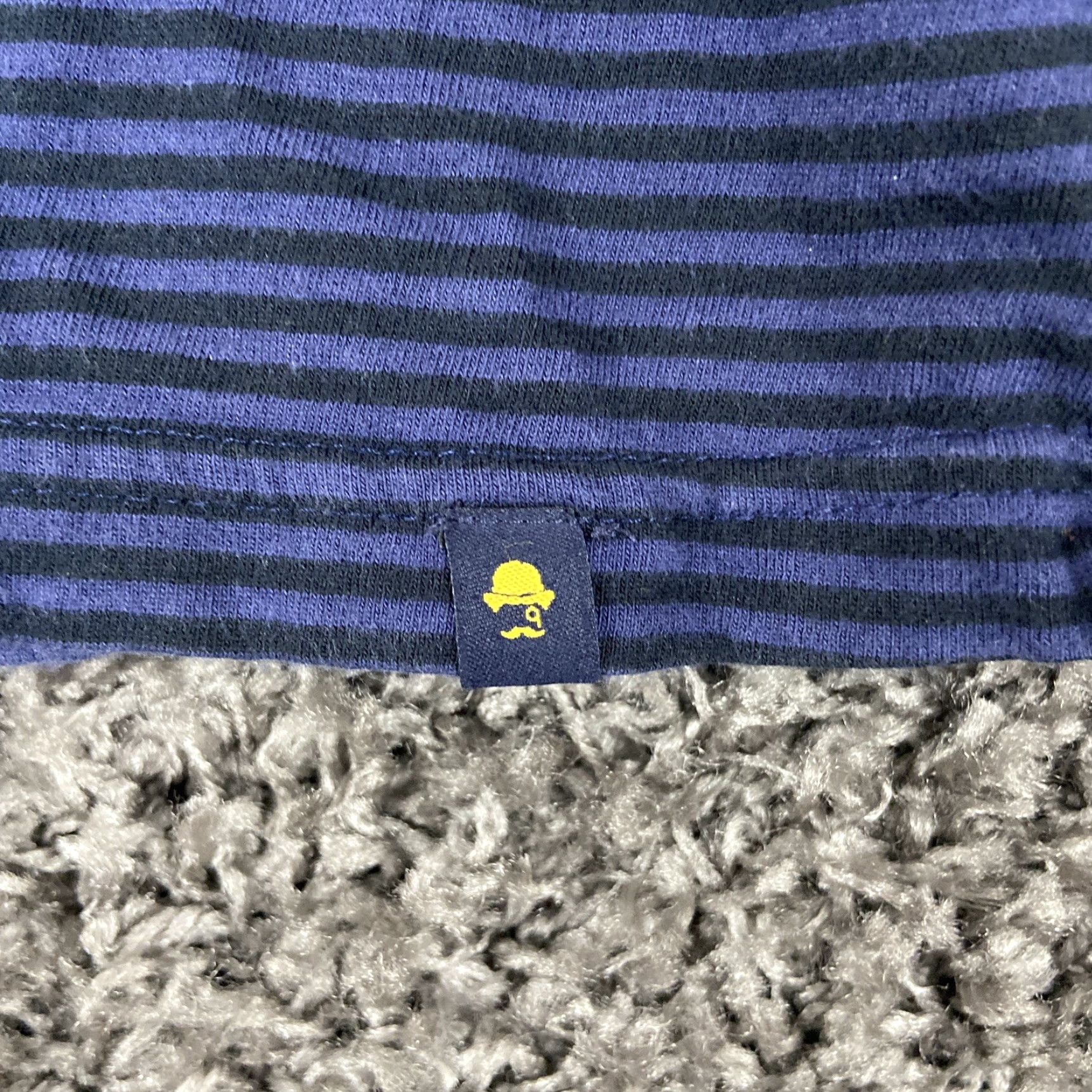 Denime DENIM & FLOWER Shirt T Shirt Striped Front Pocket Men XL Blue Flower Pattern Mens XL Size US 36 / EU 52 - 3 Thumbnail