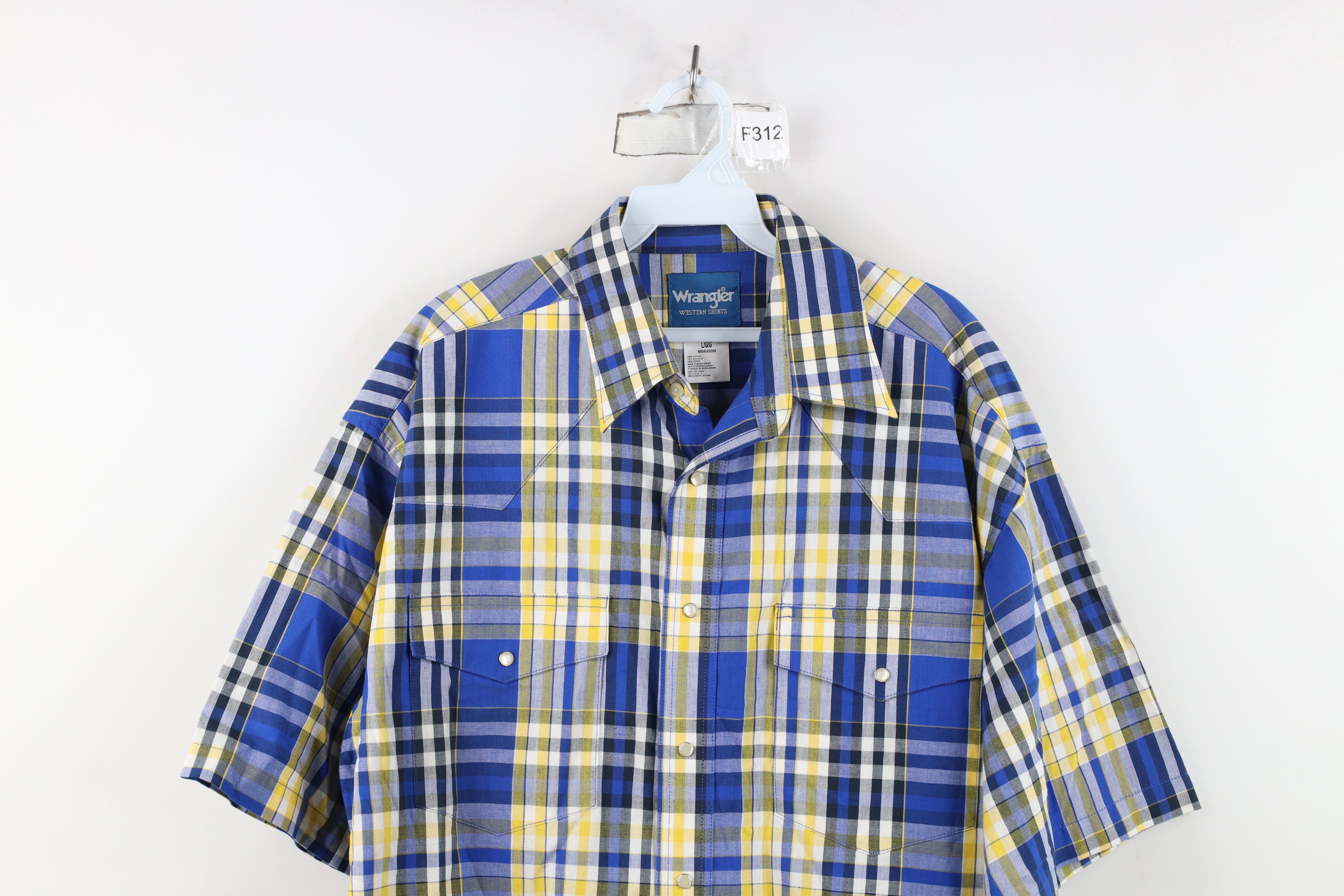 Wrangler Vintage 90s Wrangler Rodeo Cowboy Short Sleeve Button Shirt Size US L / EU 52-54 / 3 - 2 Thumbnail
