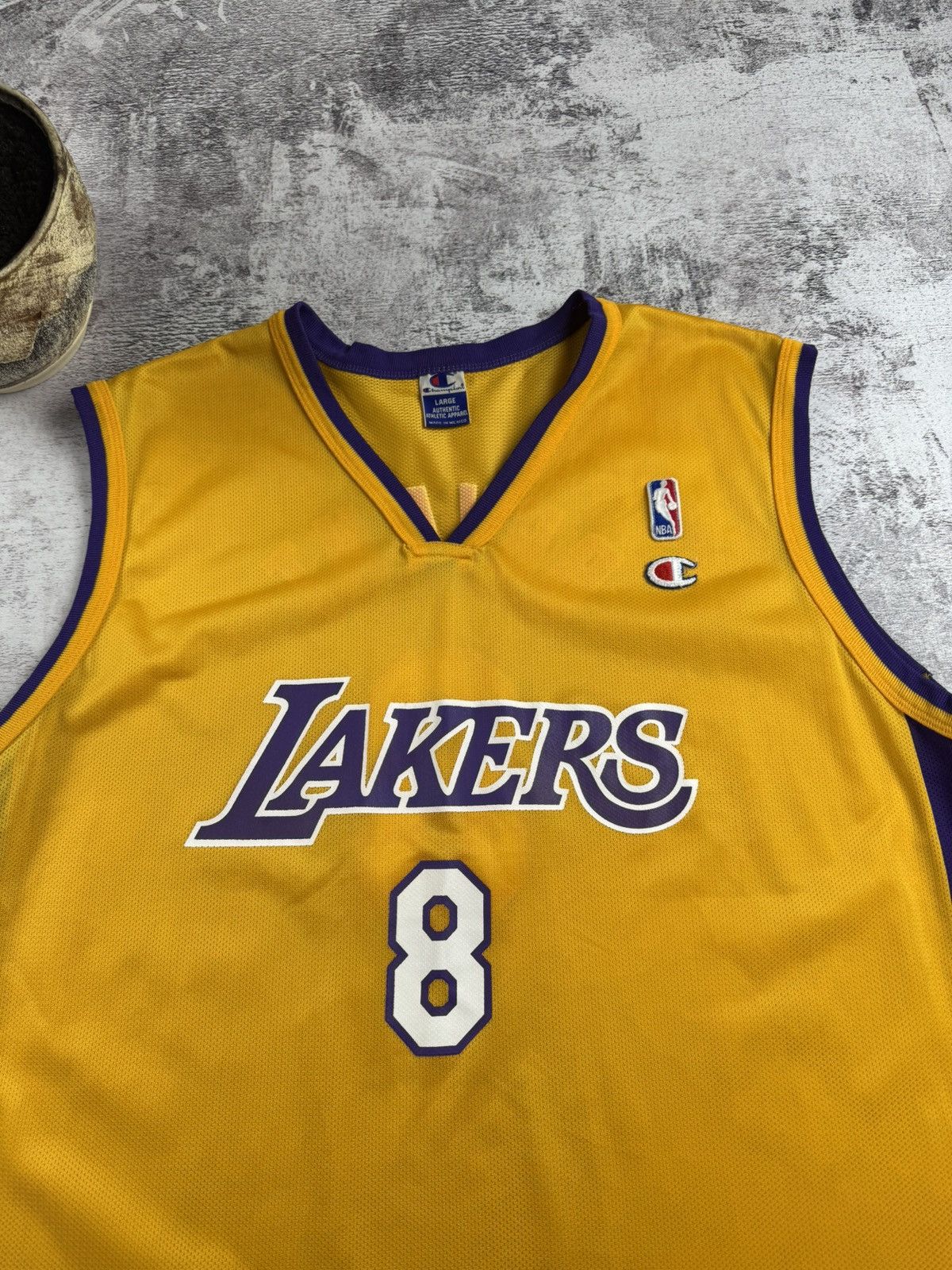 NBA Vintage Lakers Kobe Bryant #8 Rap Shirt Basketball Jersey Size US L / EU 52-54 / 3 - 7 Thumbnail
