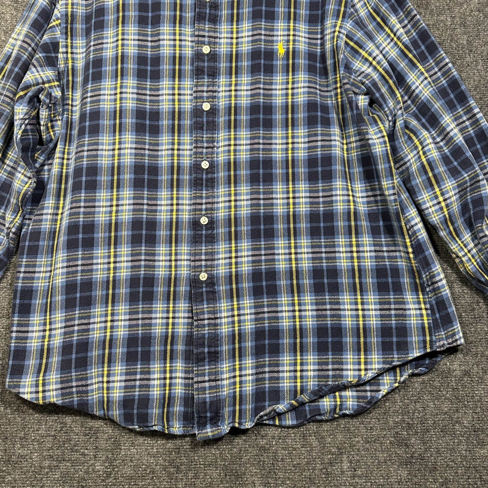 Ralph Lauren Ralph Lauren Shirt Mens XL Classic Fit Blue Plaid Cotton Flannel Button Down Size US XL / EU 56 / 4 - 2 Thumbnail