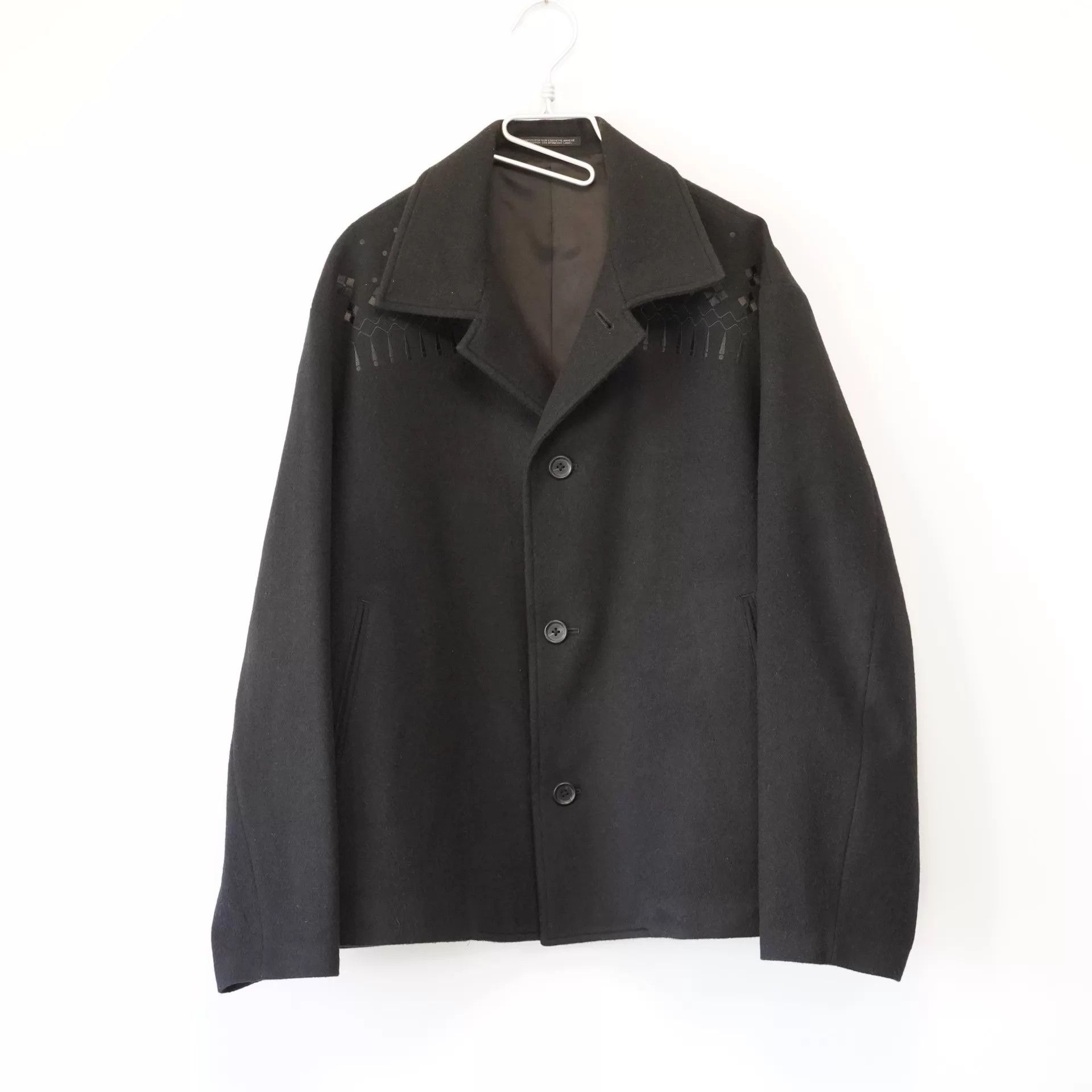 Yohji Yamamoto Yamamoto 22AW Blk Embroidered Back Cashmere Jkt Replica Size US S / EU 44-46 / 1 - 3 Thumbnail