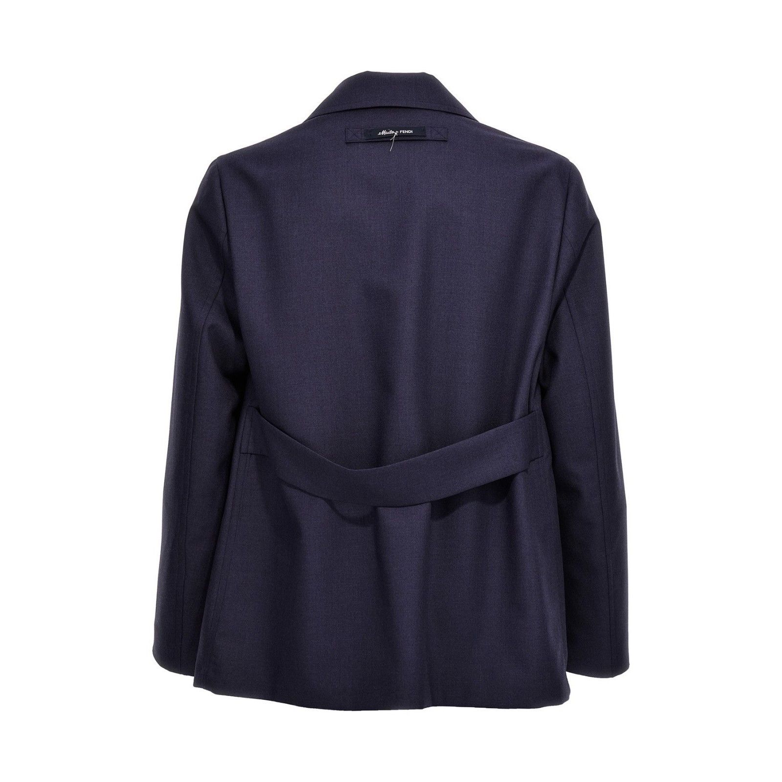 FENDI Half Belt Blue Wool Blazer Jacket New & Authentic (Men