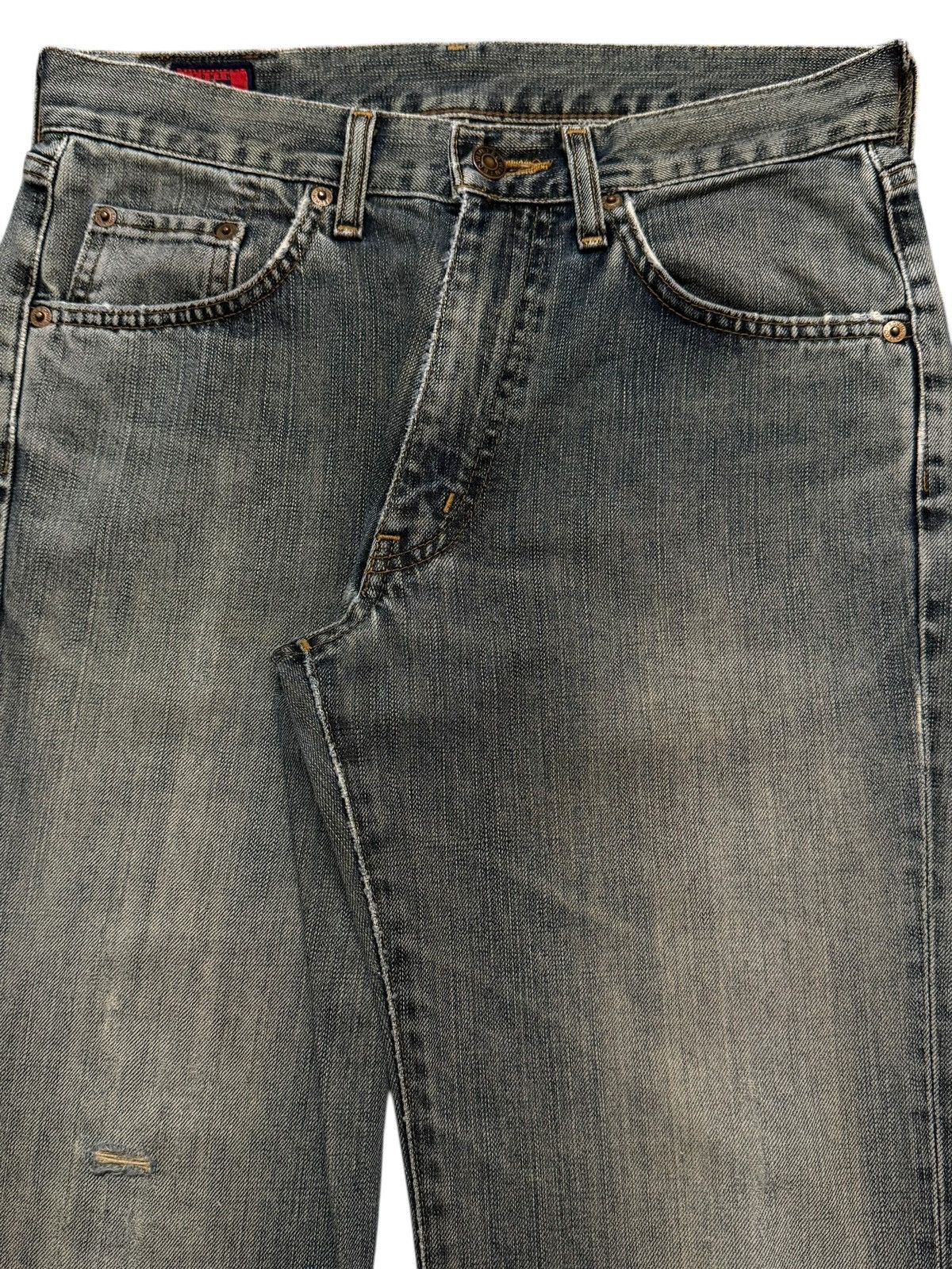 Edwin Vintage 90s Edwin 503zz Faded Wash Distress Straight Leg Size US 30 / EU 46 - 4 Thumbnail