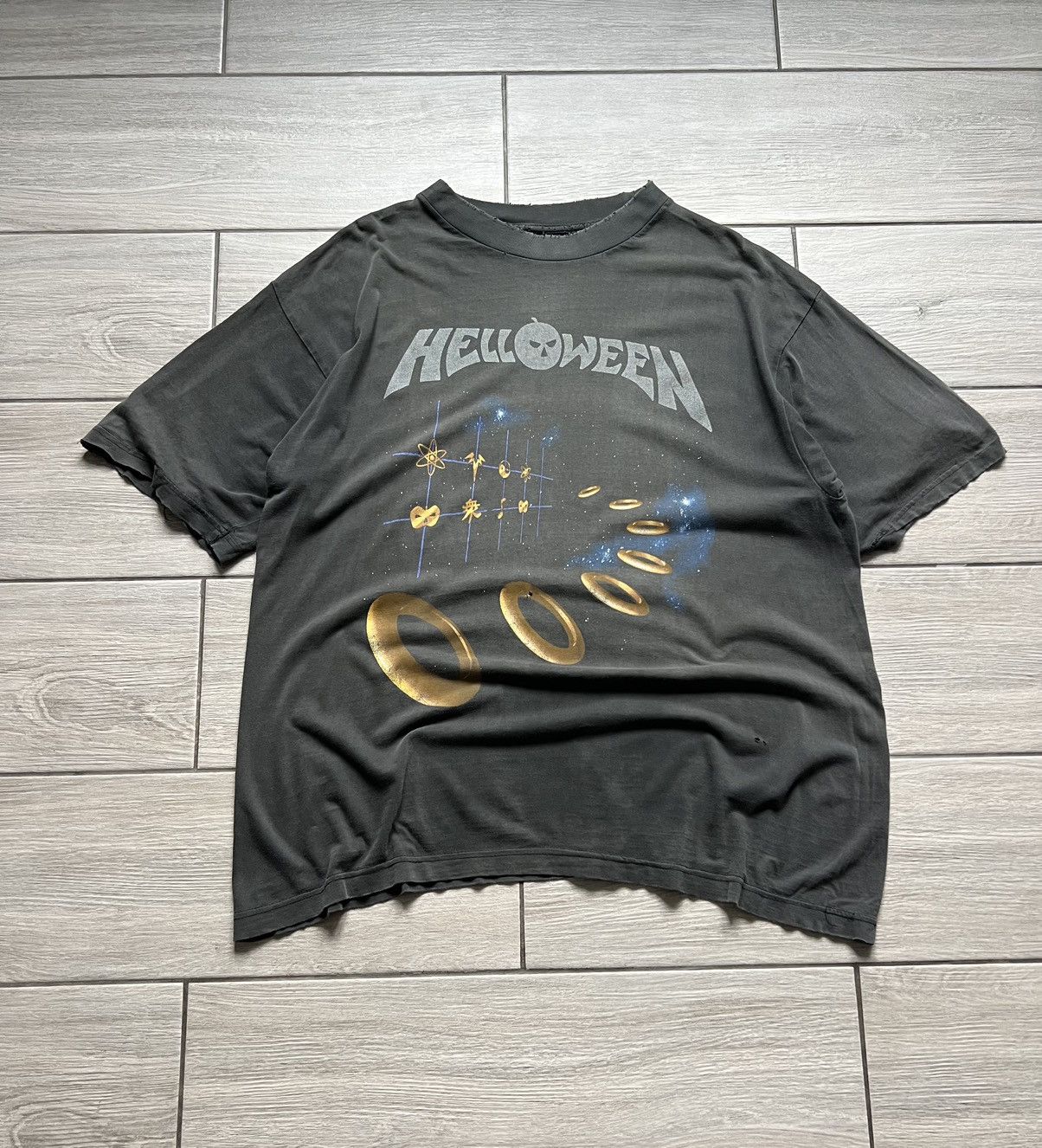 Band Tees × Vintage Rare Vintage Helloween 1994/95 Master Ring World TourT-Shirt Size US M / EU 48-50 / 2 - 2 Thumbnail