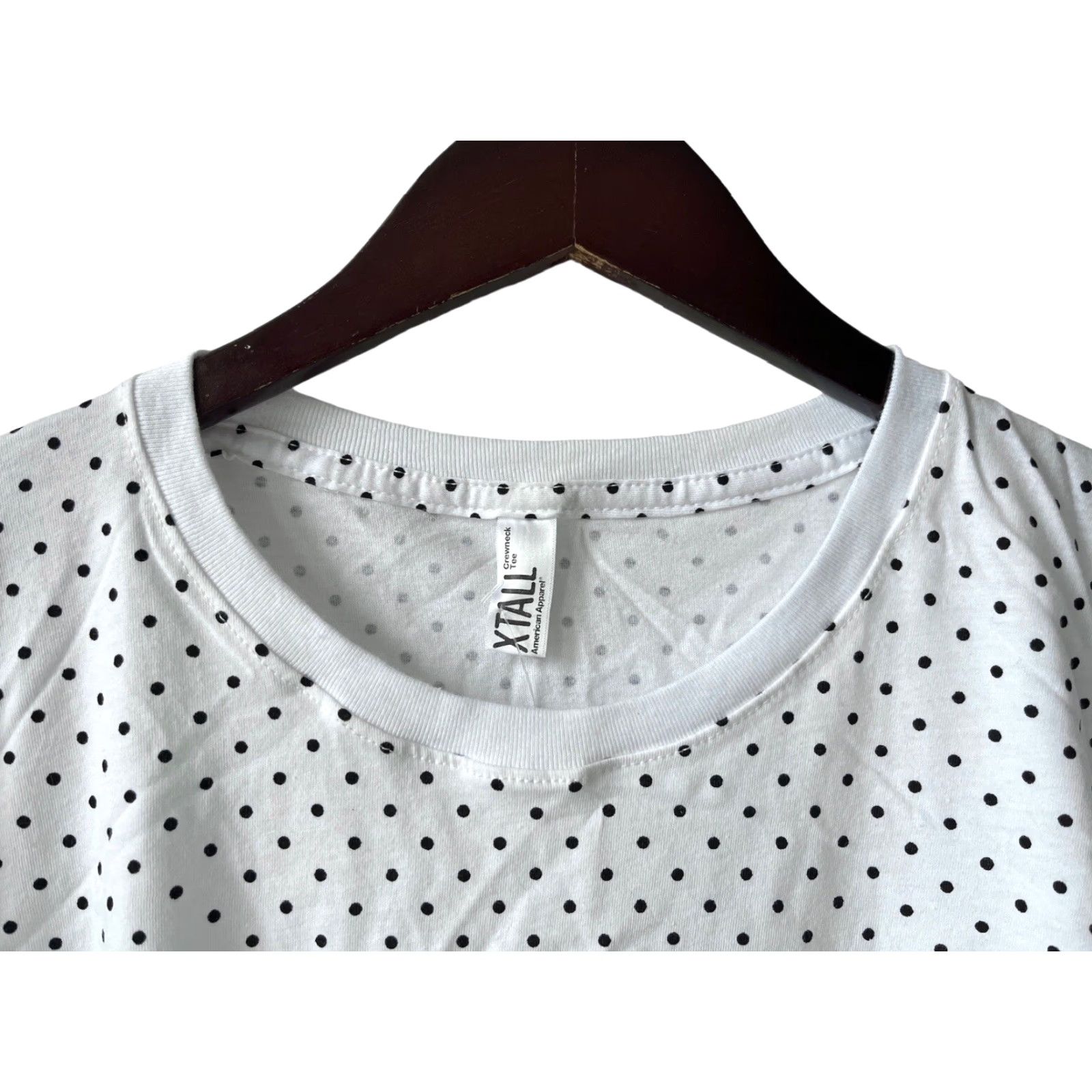 American Apparel OG american apparel tall tee t-shirt Mens Large White Polka Dot USA NWT Deadstock 100% cotton Crew Neck Regular Fit Adult M Mens Worldwide USA Shirt Size US L / EU 52-54 / 3 - 4 Thumbnail