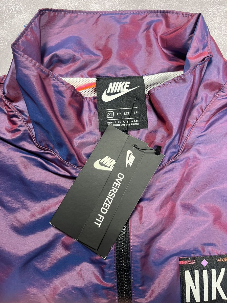Nike Nike Just Do It Womens Purple Oversized Fit Anorak Jacket Size XS / US 0-2 / IT 36-38 - 3 Thumbnail