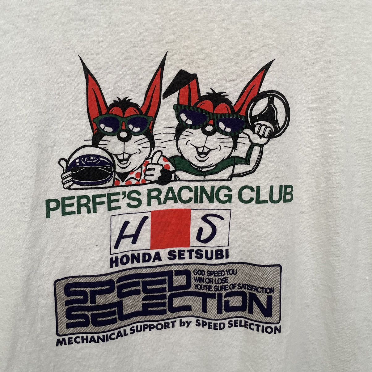 Japanese Brand × Vintage Vintage 80s Perfe's Racing Club Honda Setsubi Rally T Shirt Size US M / EU 48-50 / 2 - 6 Thumbnail