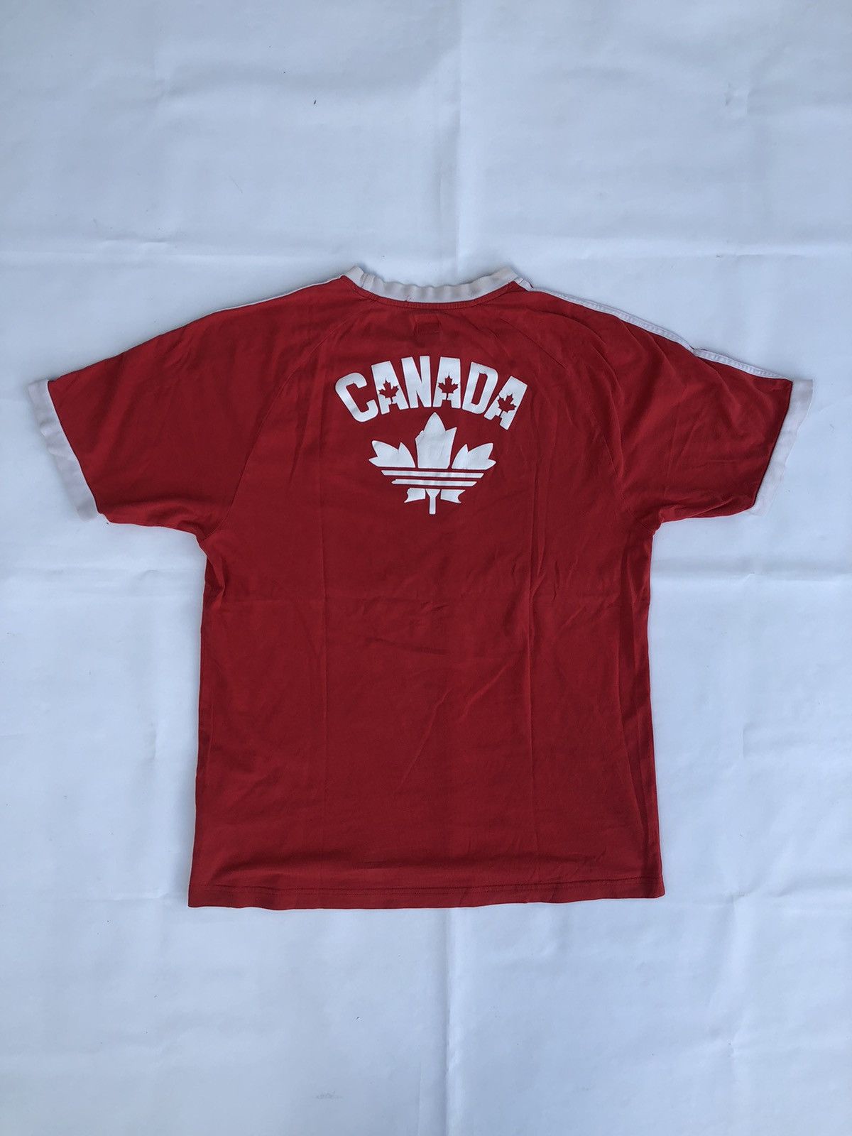 image of Adidas Canada Big Logo Marijuana Style in Red, Men's (Size Medium)
