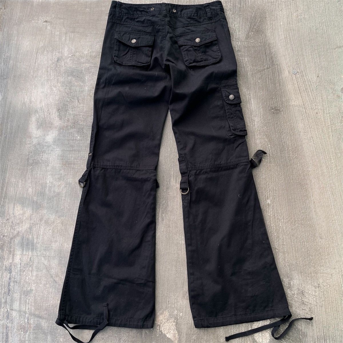 Japanese Brand Rote rose like a GOA 3D multipocket flare pants Size US 30 / EU 46 - 2 Thumbnail
