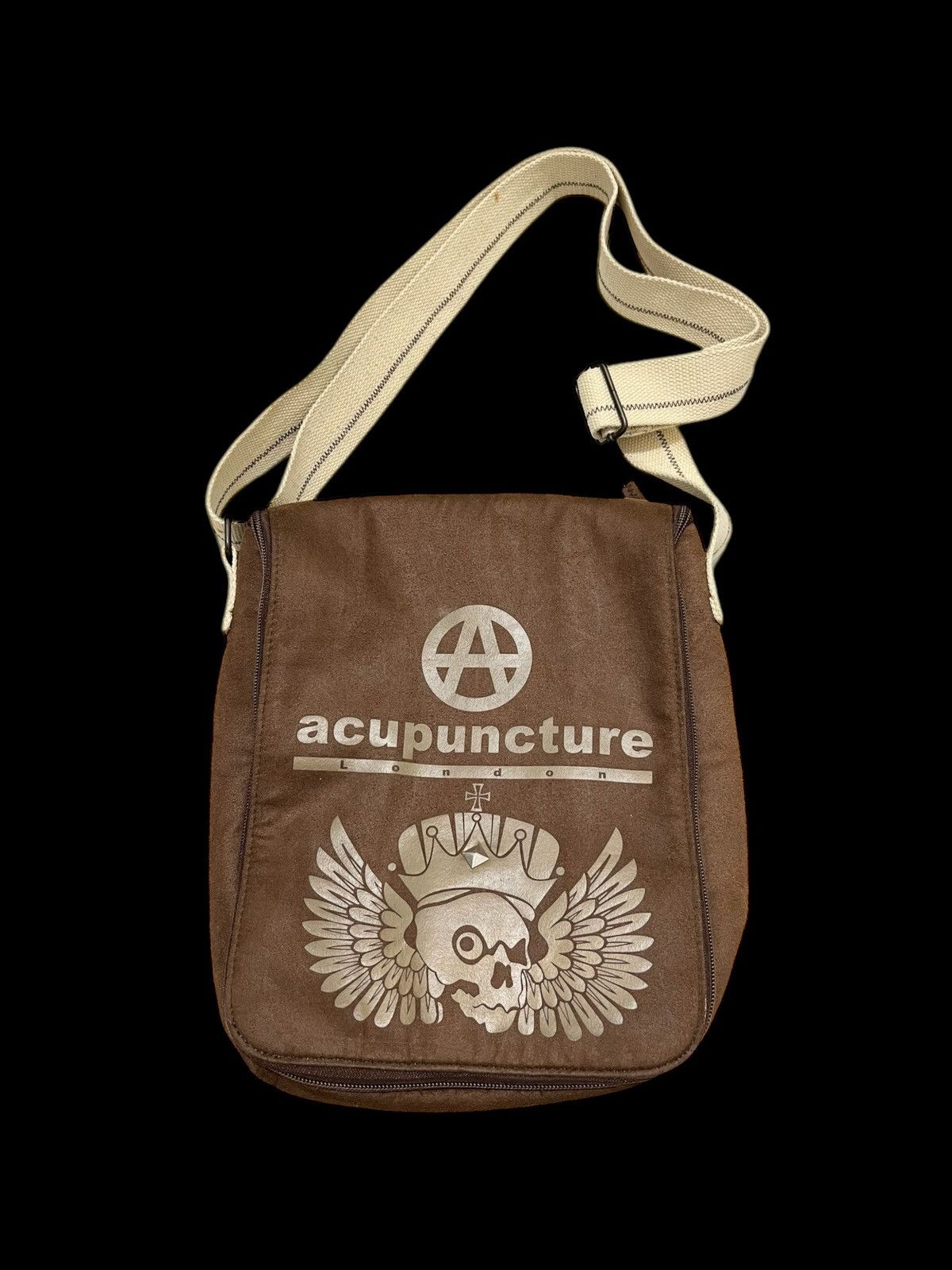 Acupuncture × If Six Was Nine × Le Grande Bleu (L.G.B.) Acupuncture anarchy brown suede mini sling bag Size ONE SIZE - 1 Thumbnail