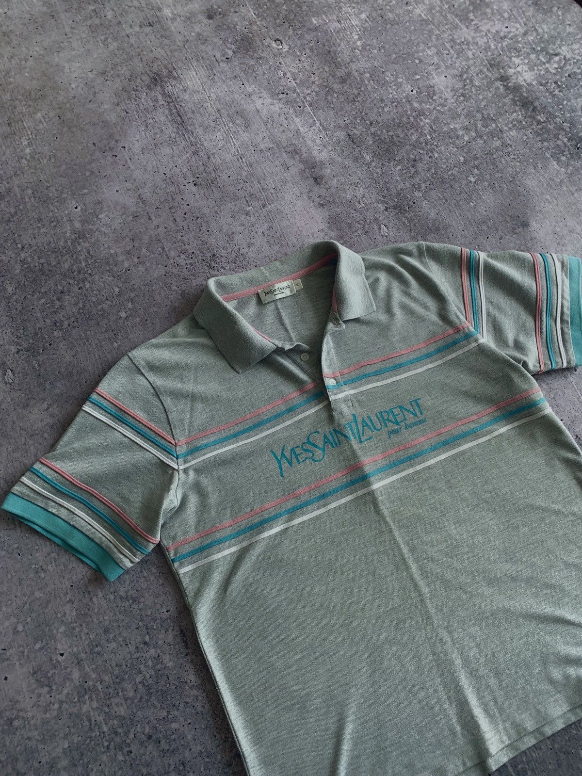 Vintage × Yves Saint Laurent Yves Saint Laurent Tee Shirt Polo Original Size US XL / EU 56 / 4 - 1 Thumbnail