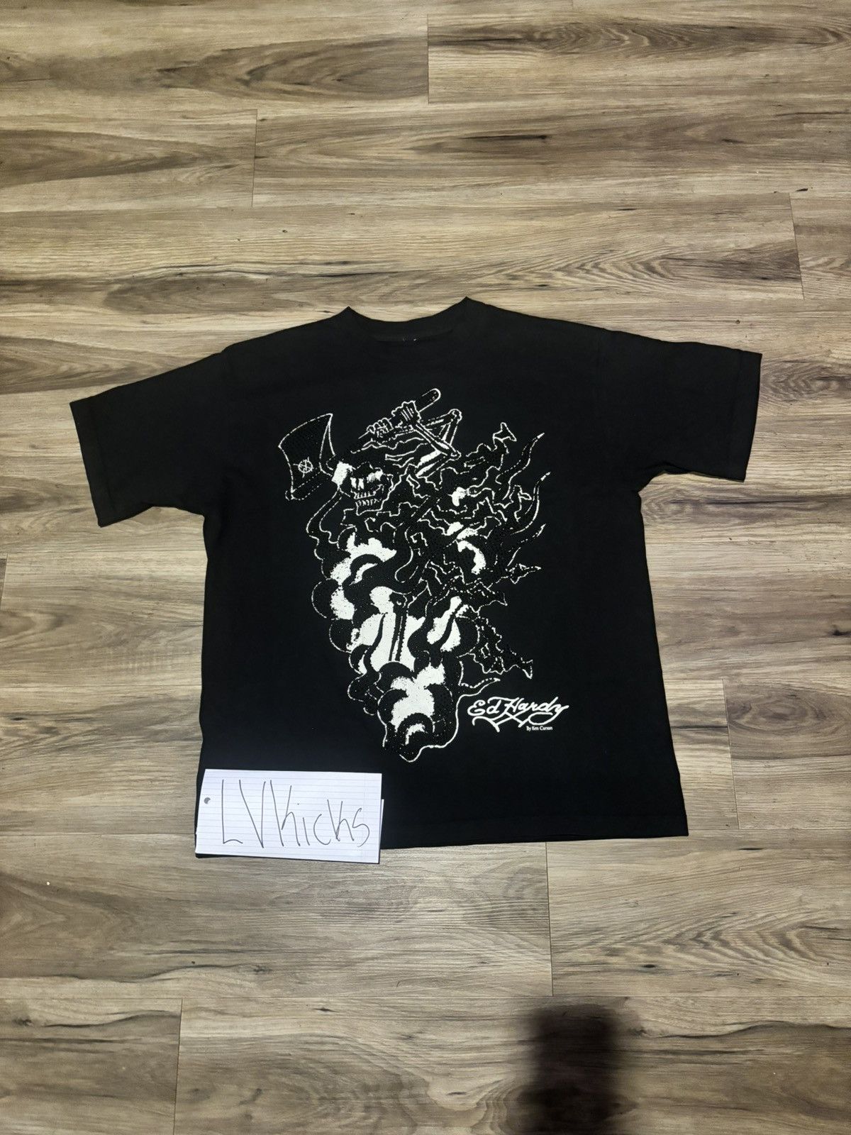 Ed Hardy × Ken Carson Ed hardy x Ken Carson Rhinestone Shirt Size US L / EU 52-54 / 3 - 1 Thumbnail