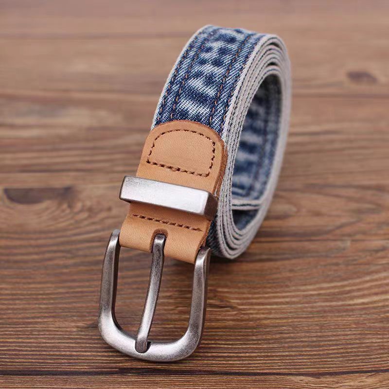 Japanese Brand × Vintage Vintage Casual Niche Pin Buckle 47in Denim Belt Size ONE SIZE - 2 Thumbnail