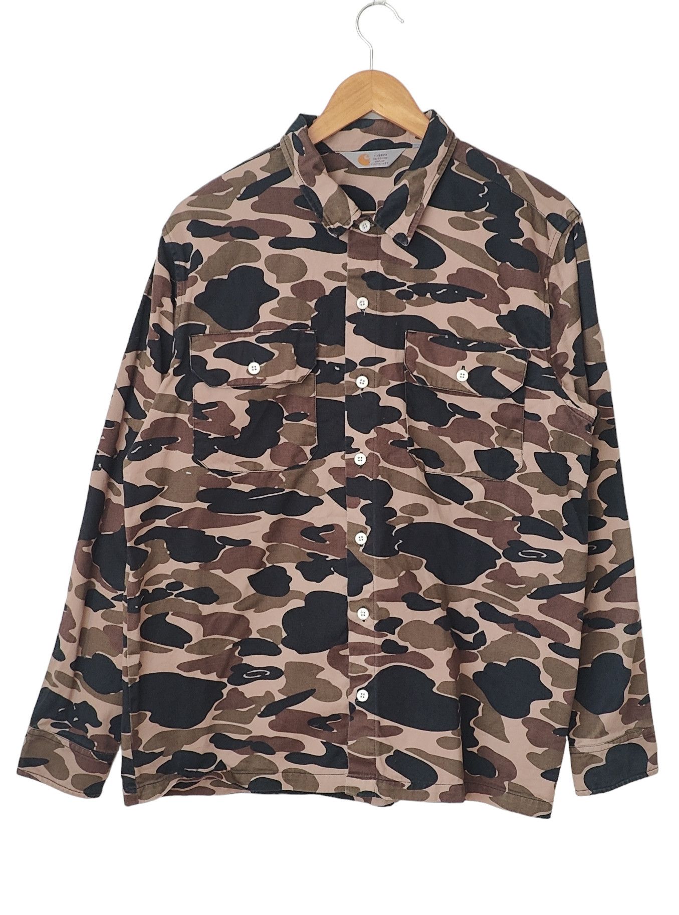 Carhartt Wip Carhartt WIP L/S Duck Camo Master Shirt Size US XL / EU 56 / 4 - 1 Thumbnail