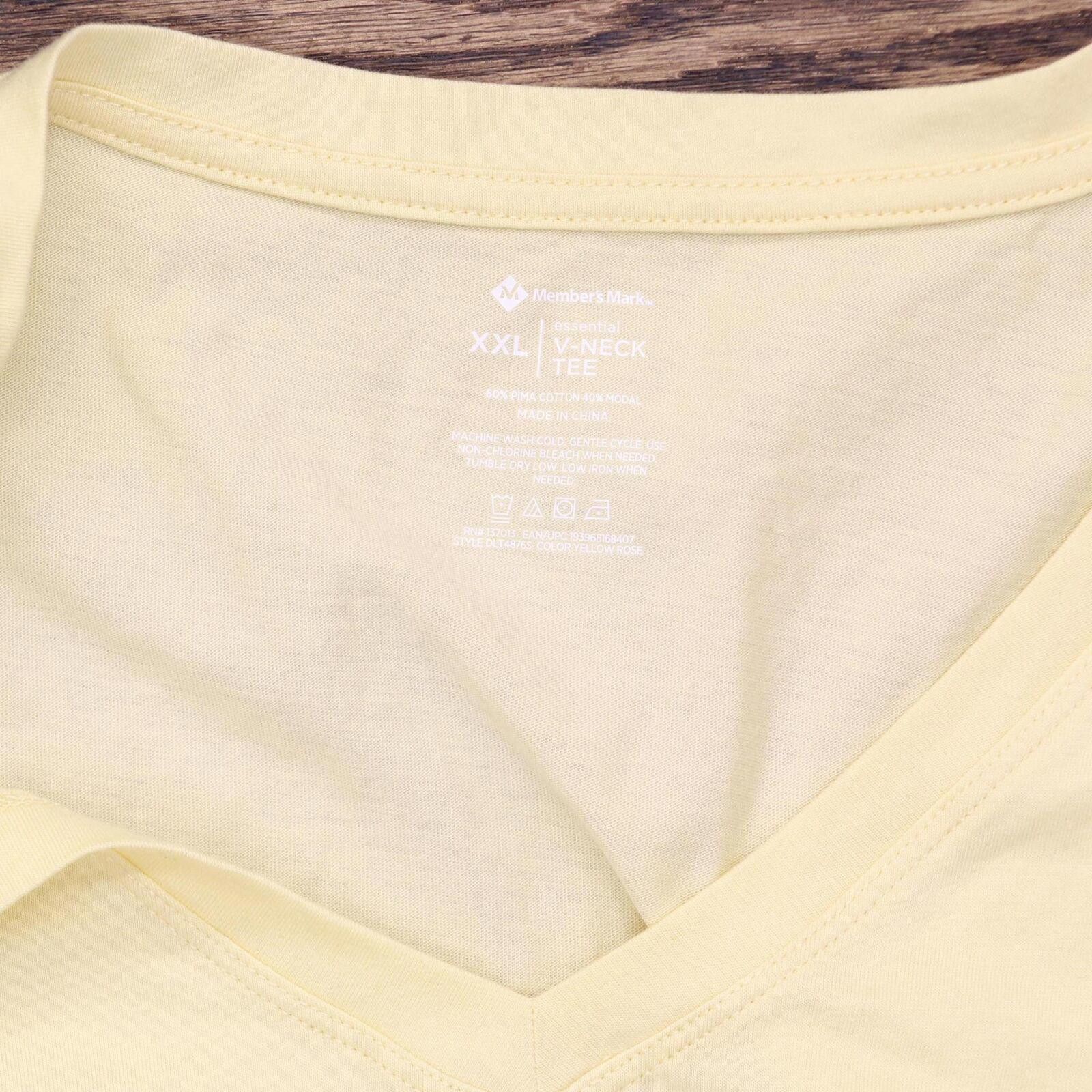Other NWT Member's Mark V-Neck T-Shirt Tee DLT4876S S Yellow Rose Size S / US 4 / IT 40 - 4 Thumbnail