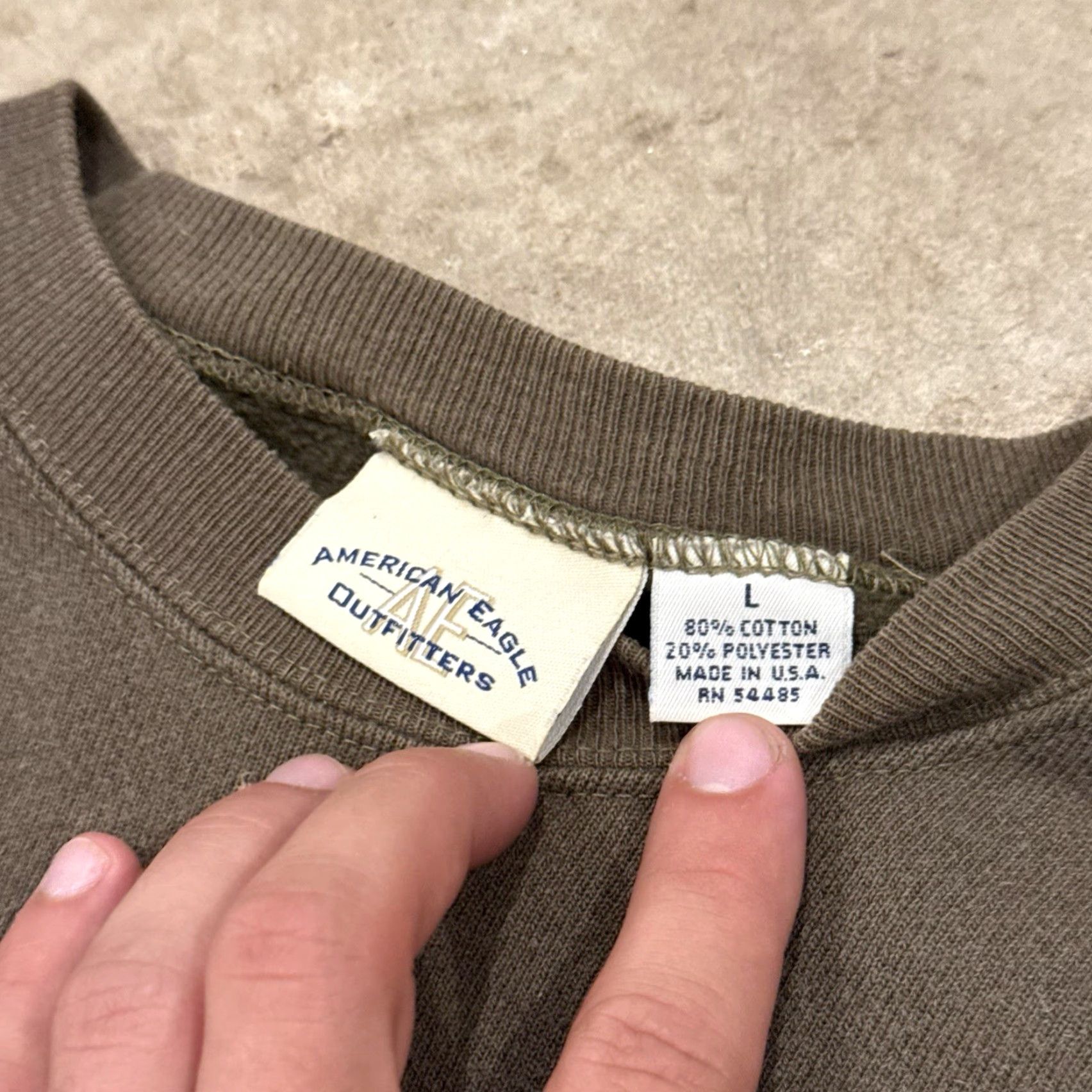American Eagle Outfitters VINTAGE American Eagle Sweatshirt BOXY M/L Army Green 90's Retro Streetwear Mens Size US M / EU 48-50 / 2 - 4 Thumbnail