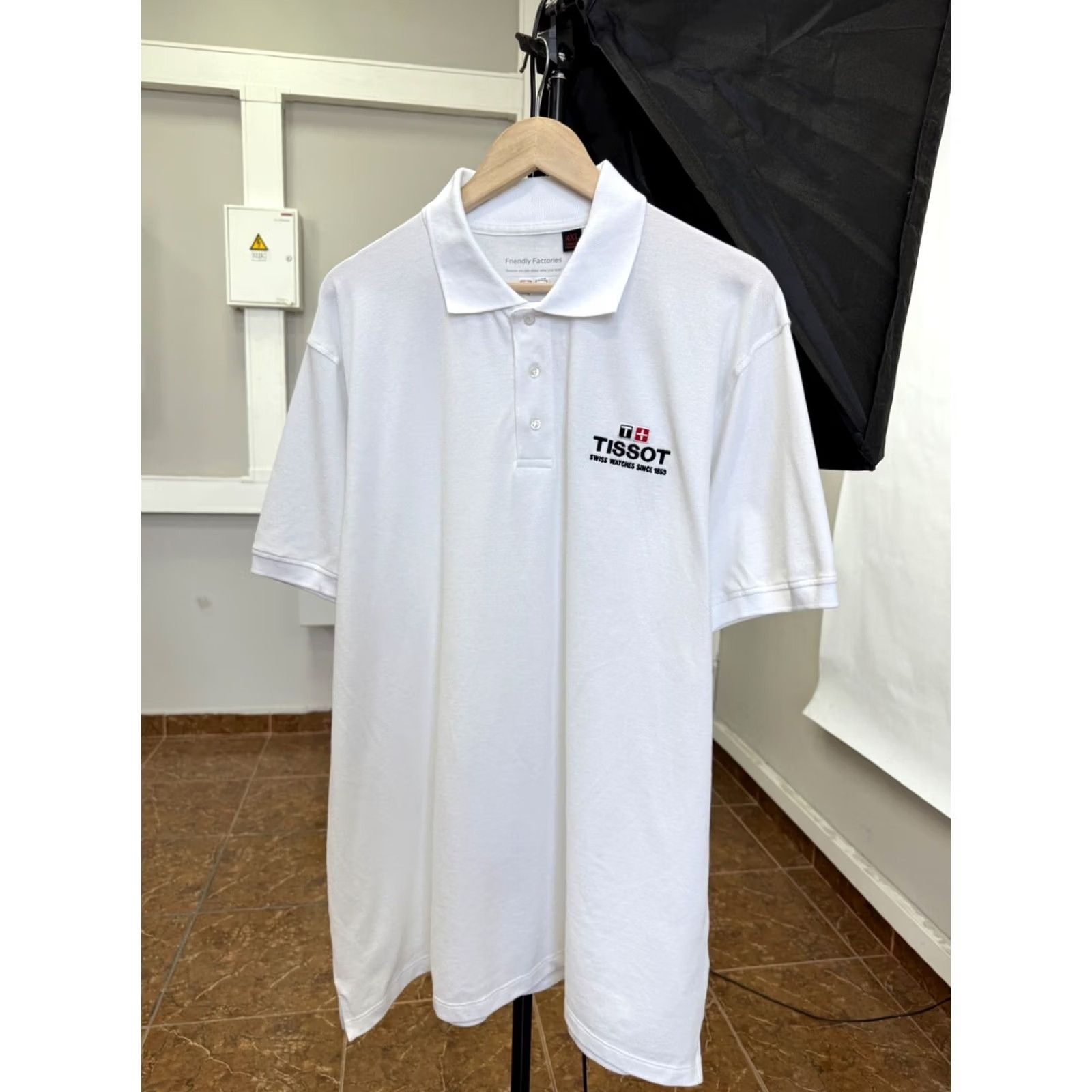 Tissot Tissot Polo T-Shirt Retro White 4XL Mens Vintage M M T Shirt Polo Retro Size US XXL / EU 58 / 5 - 2 Thumbnail