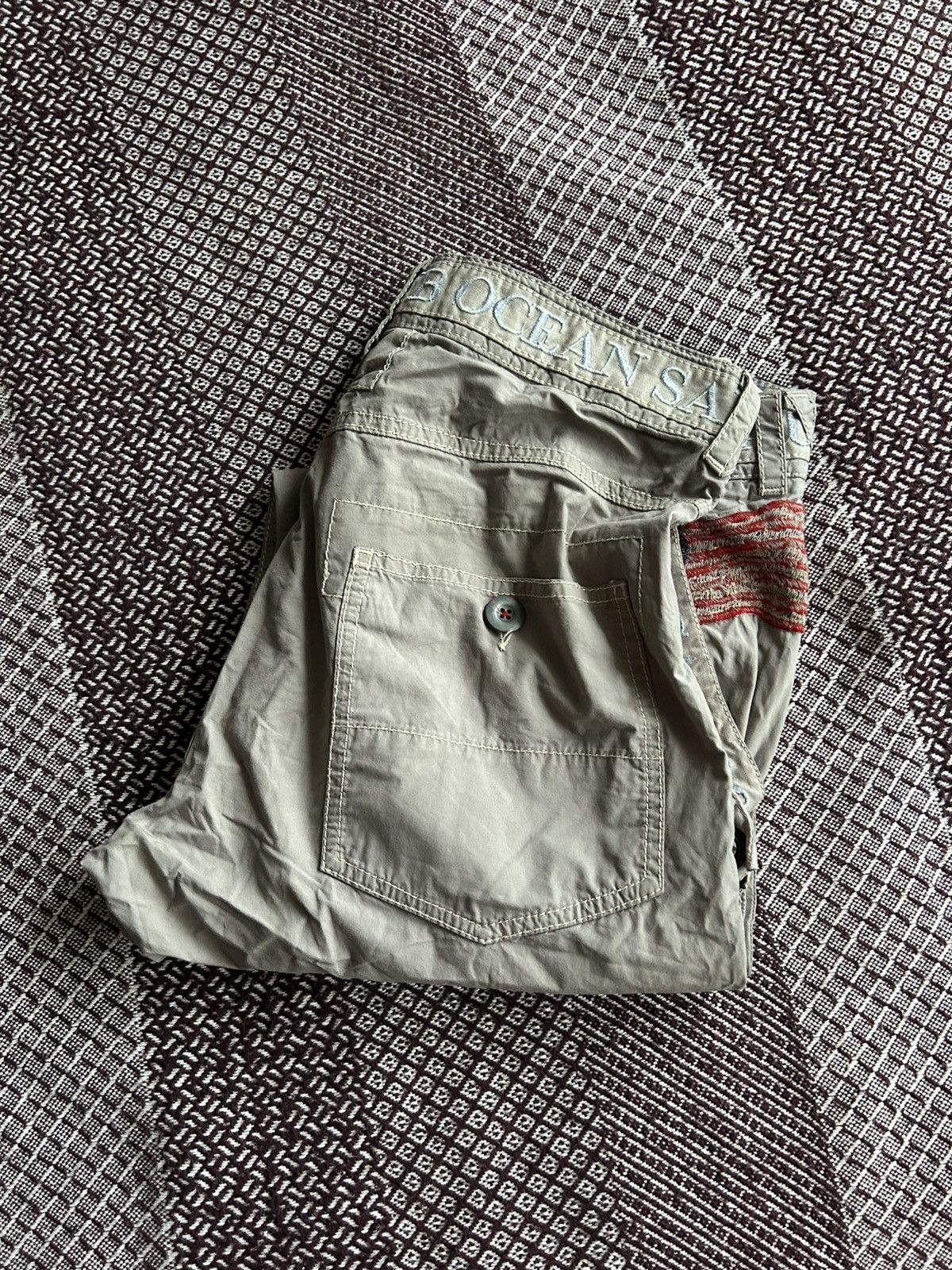 Nautica Vintage Nautica American Flag Pants Mens Army Style Size 32 Size US 32 / EU 48 - 16 Thumbnail