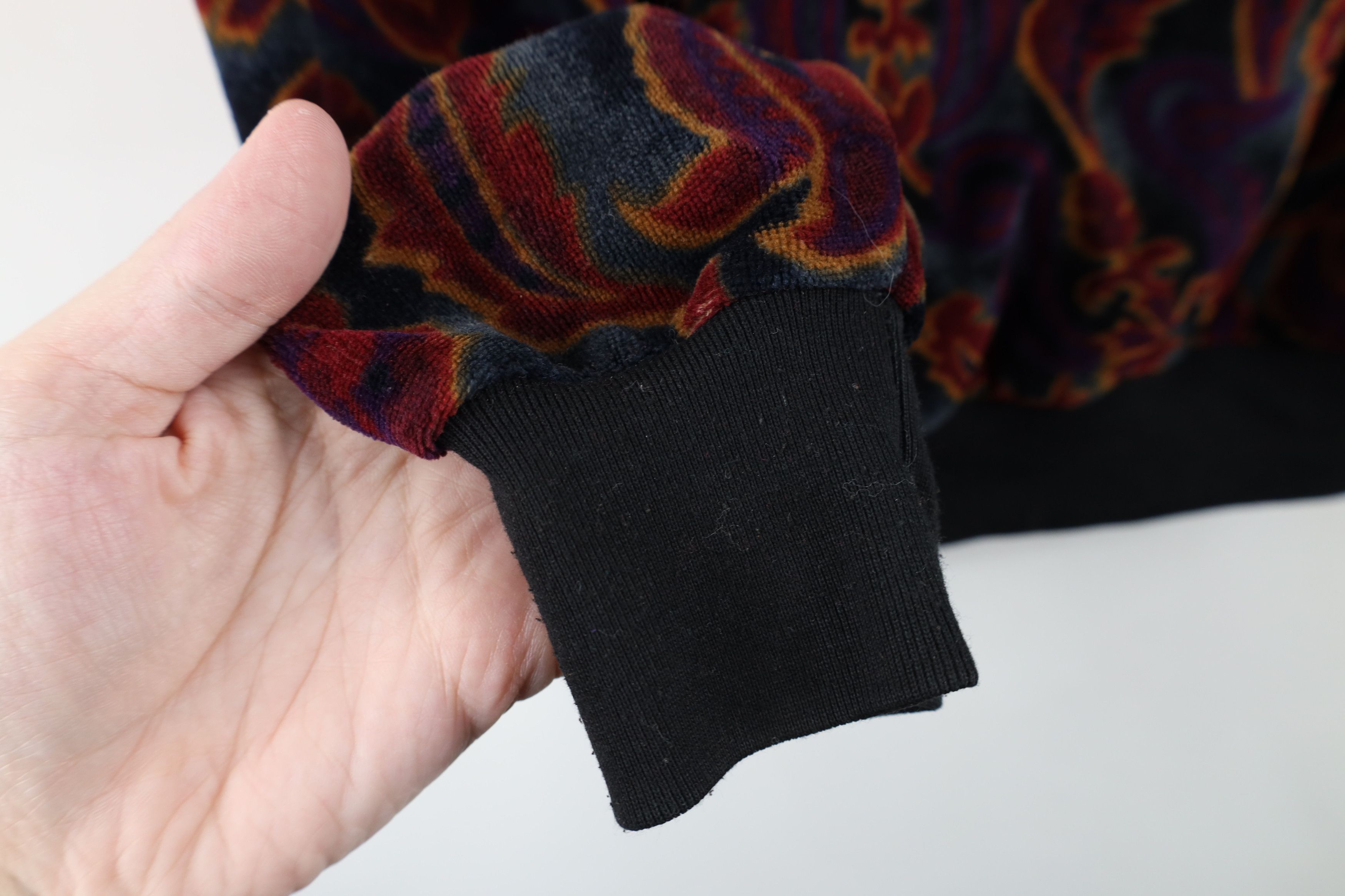 Vintage Vintage 90s Y2K Babydoll Velour Paisley Turtleneck Sweater Size S / US 4 / IT 40 - 7 Thumbnail