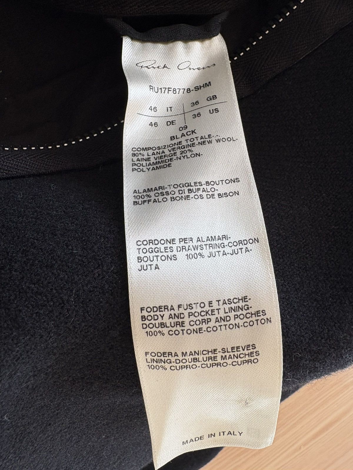 Rick Owens BNWT Toggle Hooded Duffle Coat Size US S / EU 44-46 / 1 - 10 Thumbnail