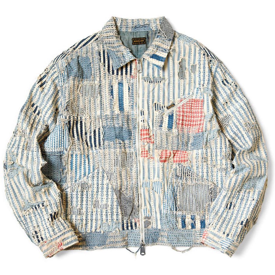 Kapital Kountry Liberty Stripe Boro Drizzler Zip Jacket Size US M / EU 48-50 / 2 - 1 Thumbnail