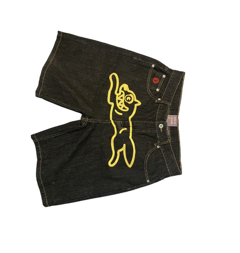 Ice Cream Running Dog Denim Shorts