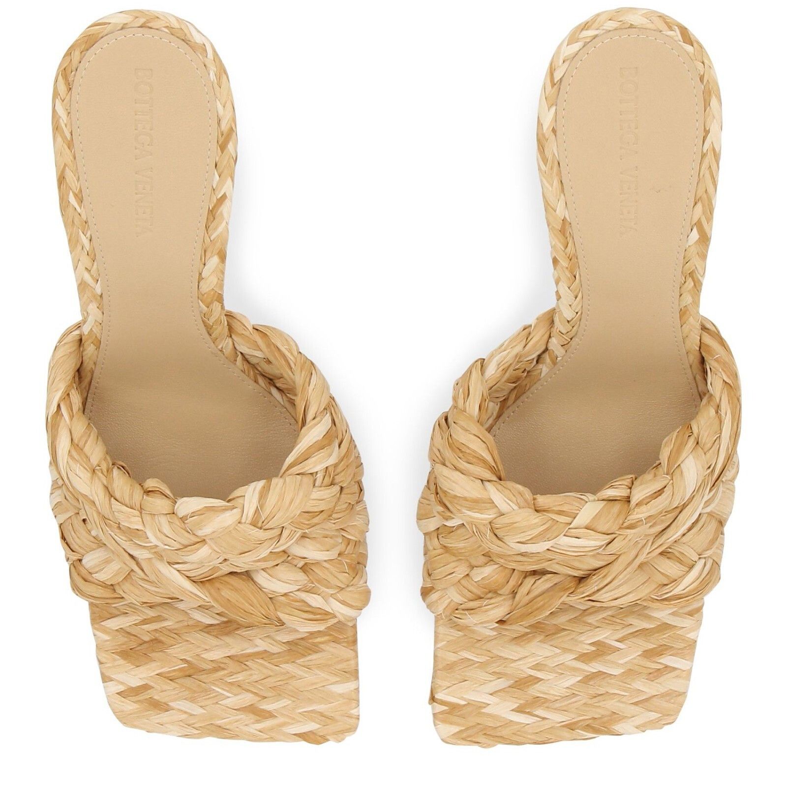 AMI BOTTEGA VENETA Macadamia Raffia Mules New And Authentic (Wom Size US 11 / IT 41 - 4 Thumbnail