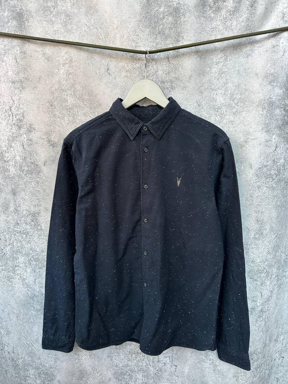 Allsaints ALLSAINTS Torrey Shirt Flannel Long Sleeve Black Button Up Size US M / EU 48-50 / 2 - 1 Thumbnail