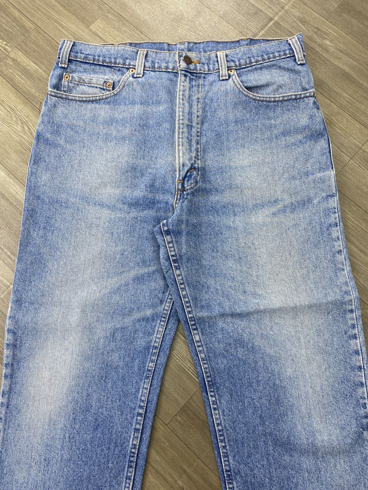 Levi's Vintage Clothing 🇺🇸1990s Vintage Levis 501 USA Straight 36x33 Light Blue Jeans Size US 33 - 3 Thumbnail