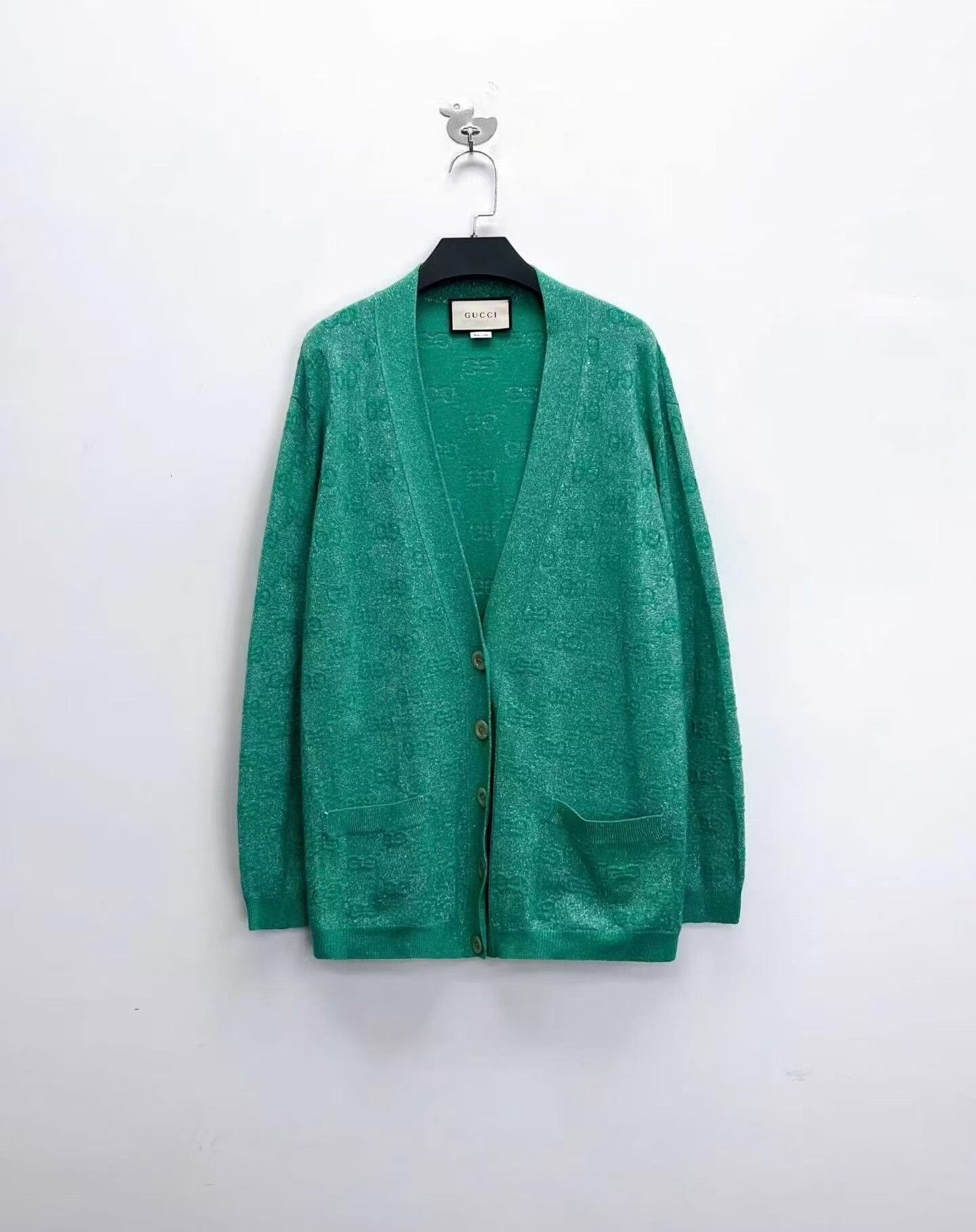 Gucci Gucci Lake Green Double G Knit Cardigan Size US M / EU 48-50 / 2 - 1 Thumbnail
