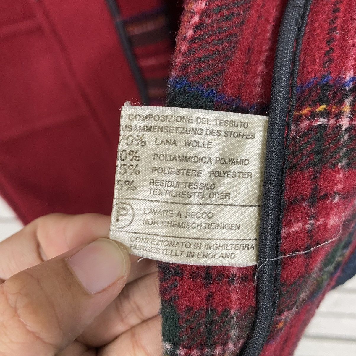 Burberry 🔥VINTAGE DUFFLE WOOL JACKET BURBERRYS CHECK TARTAN BLANKET Size US M / EU 48-50 / 2 - 23 Thumbnail