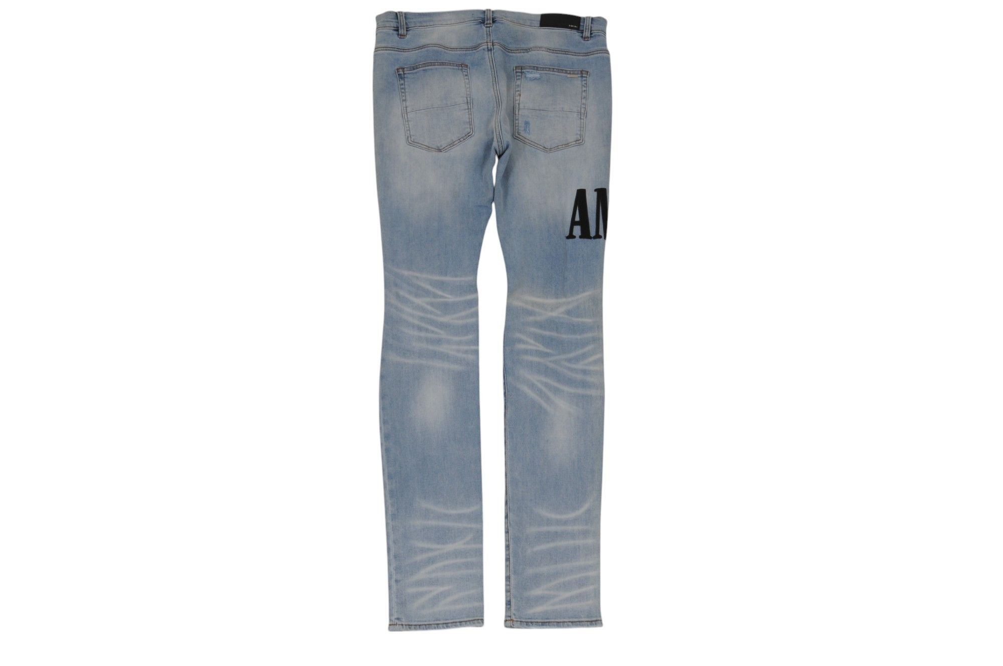 Amiri Logo Patch Distressed Blue Wash Denim Size US 36 / EU 52 - 2 Thumbnail