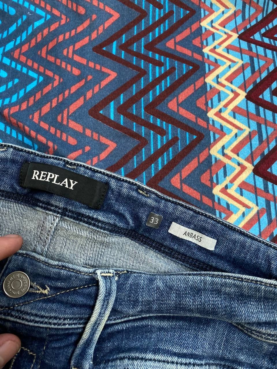 Replay × Vintage Replay Blue Vintage Denim Jeans Y2K Size US 33 - 2 Thumbnail