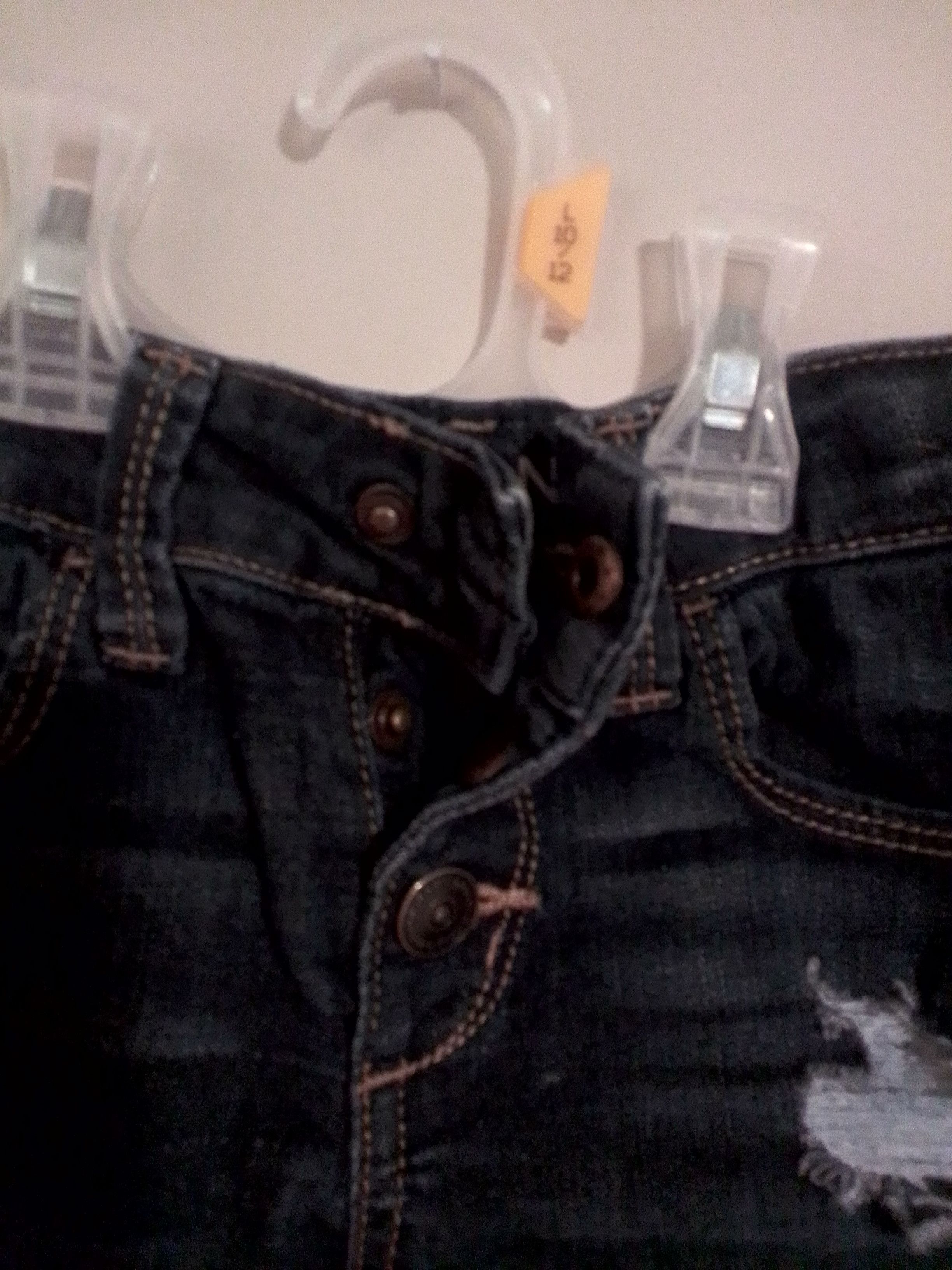 Arizona Jean Co. Girls Kids Dark Navy Distressed Shorts with Metal Buttons Size 30" / US 8 / IT 44 - 4 Thumbnail