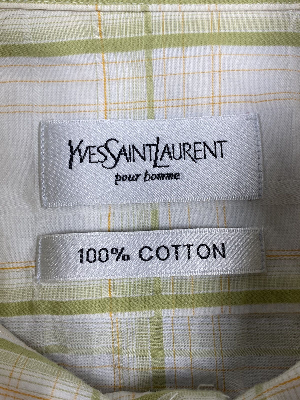 Yves Saint Laurent Vintage Yves Saint Laurent Checkered Button Up Shirt Men’s Size US XL / EU 56 / 4 - 9 Thumbnail