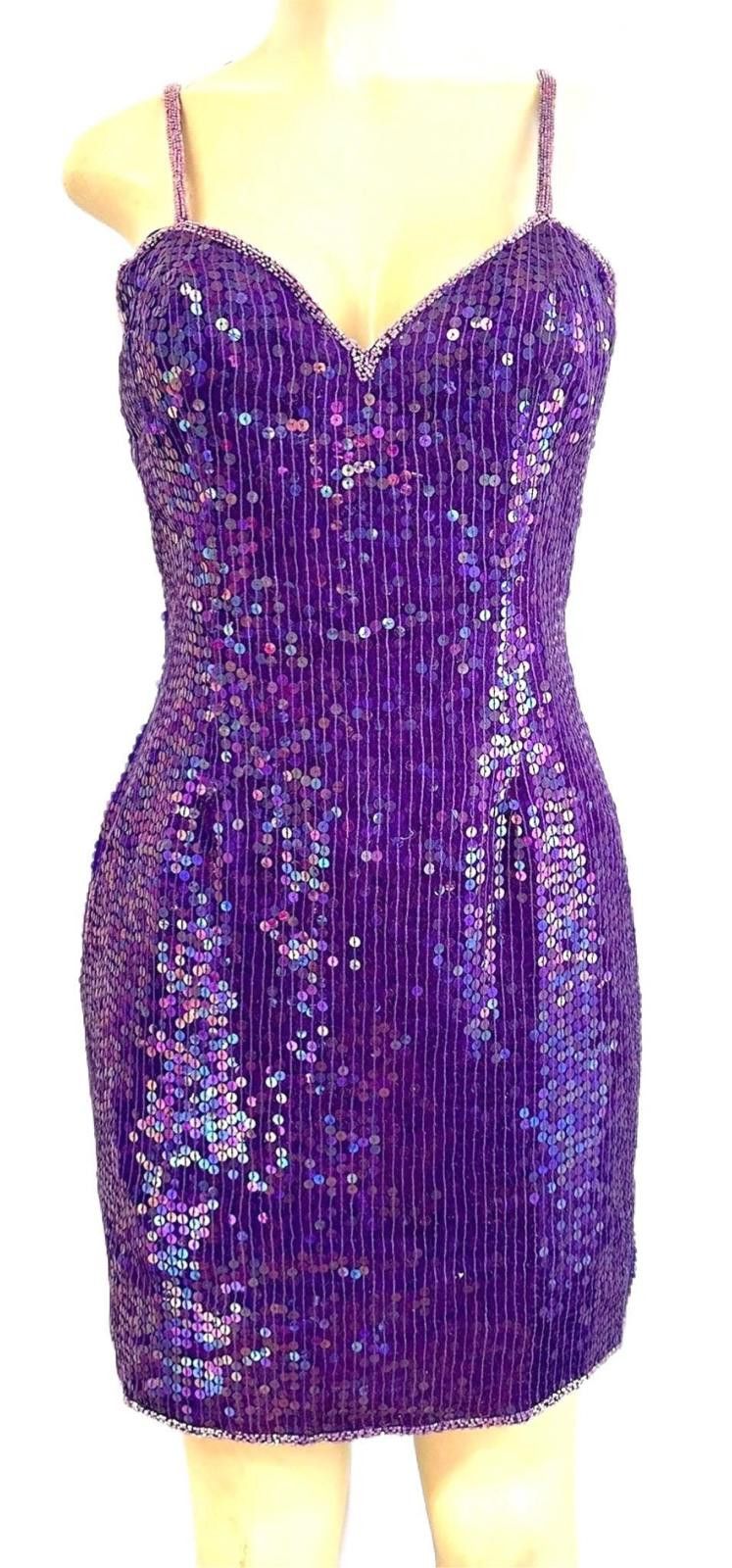 Other Sequin Purple Cocktail Dress size 10 Size L / US 10 / IT 46 - 1 Thumbnail